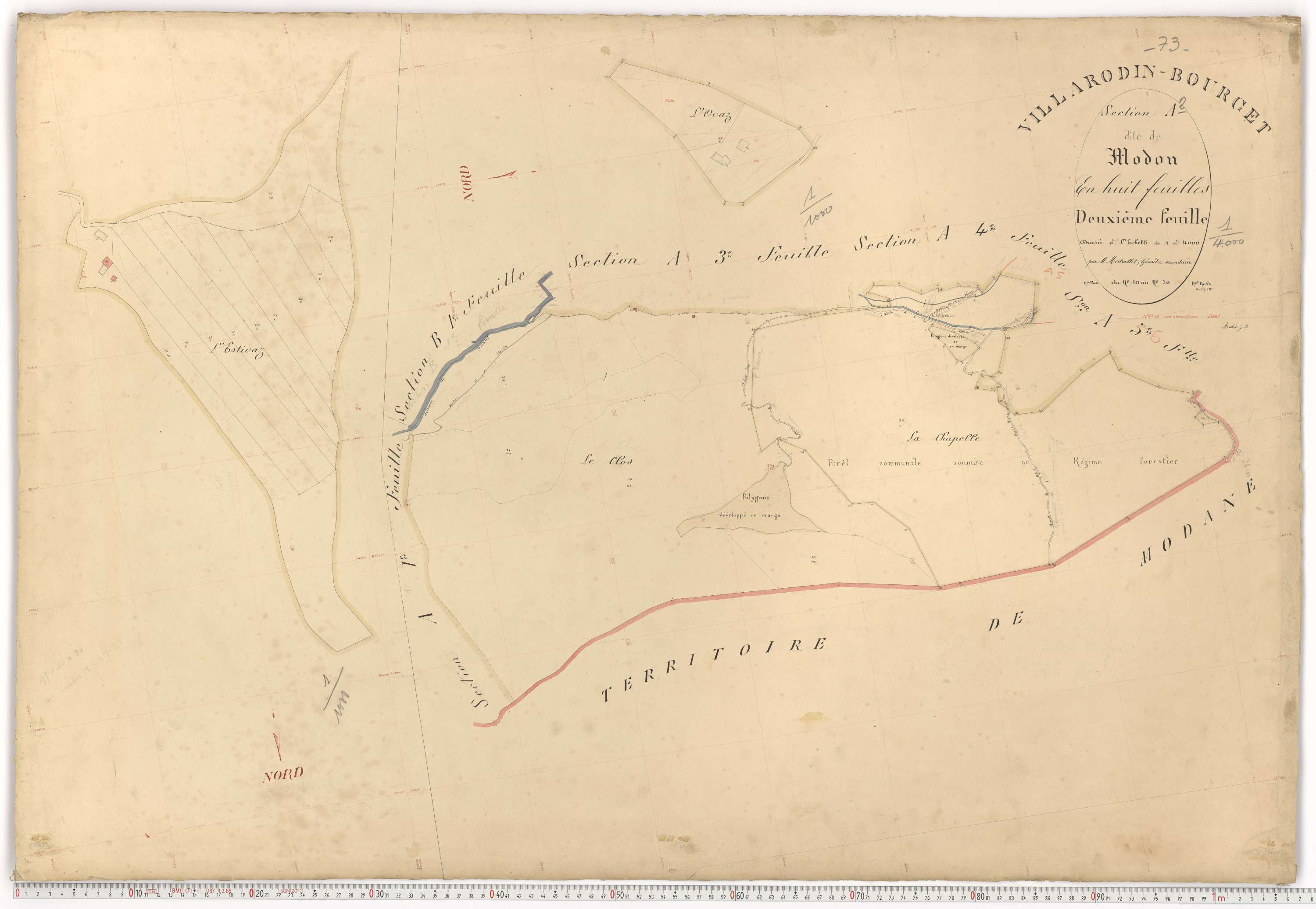 Villarodin-Bourget - Plans cadastraux du premier cadastre français.