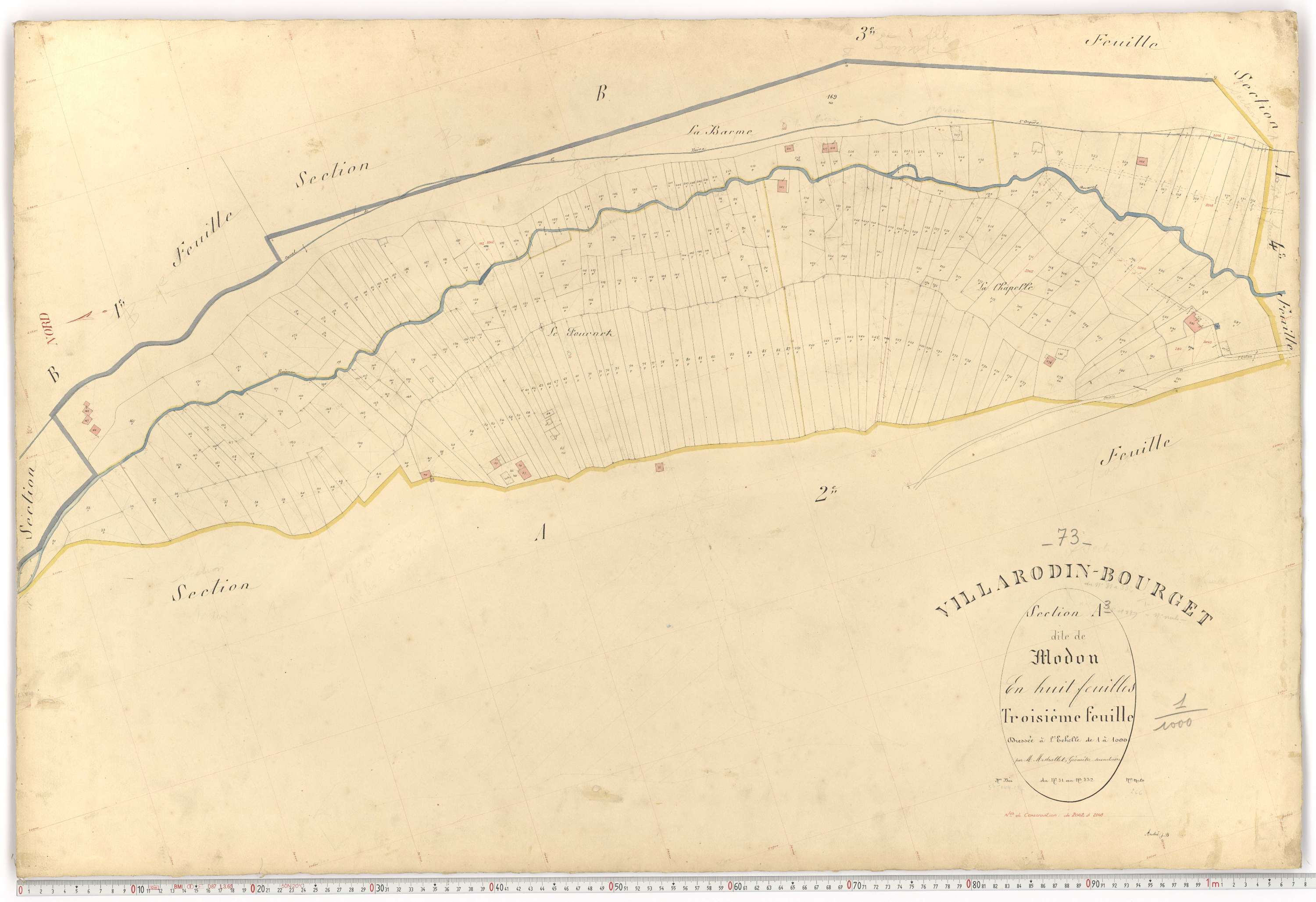 Villarodin-Bourget - Plans cadastraux du premier cadastre français.