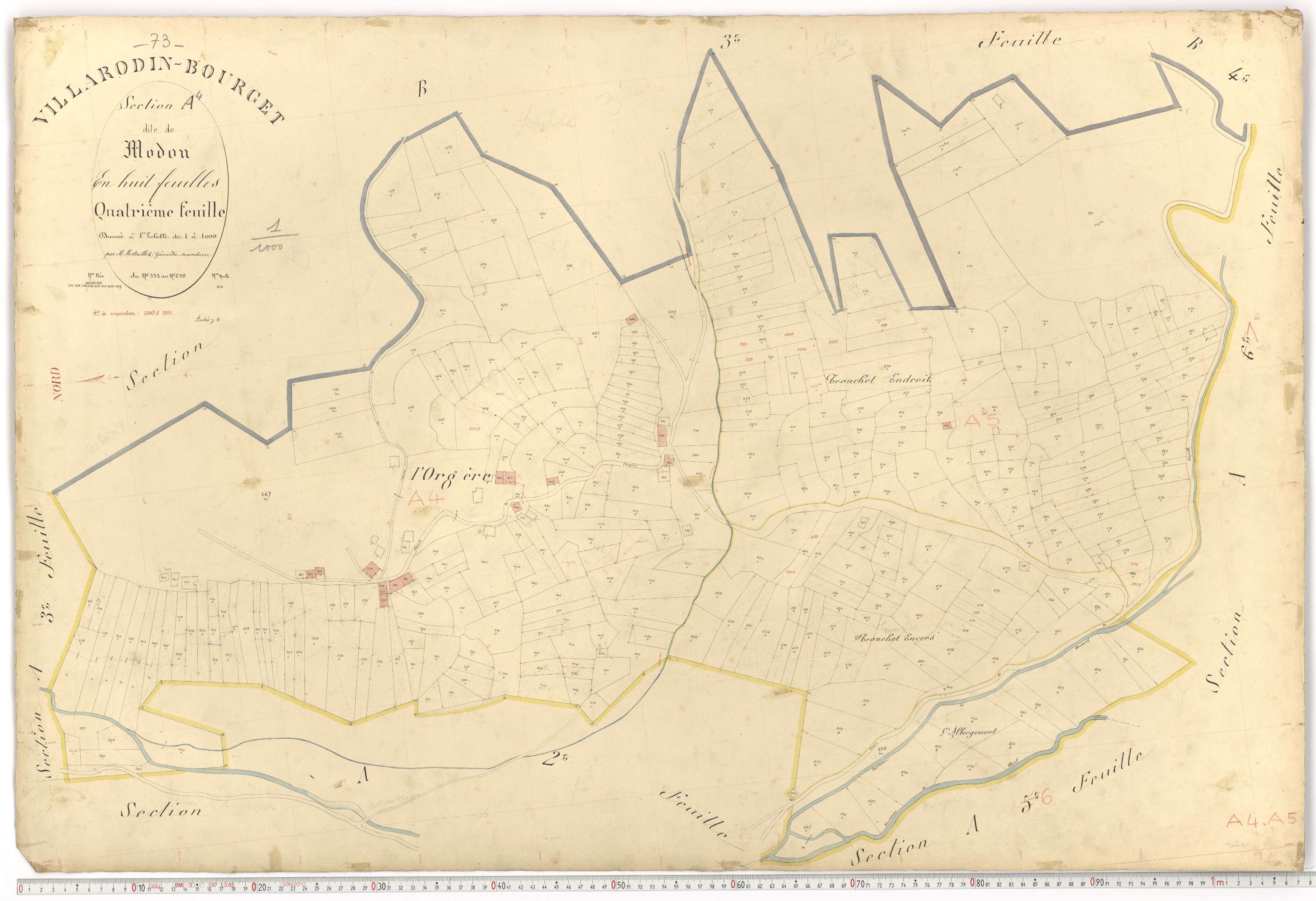 Villarodin-Bourget - Plans cadastraux du premier cadastre français.