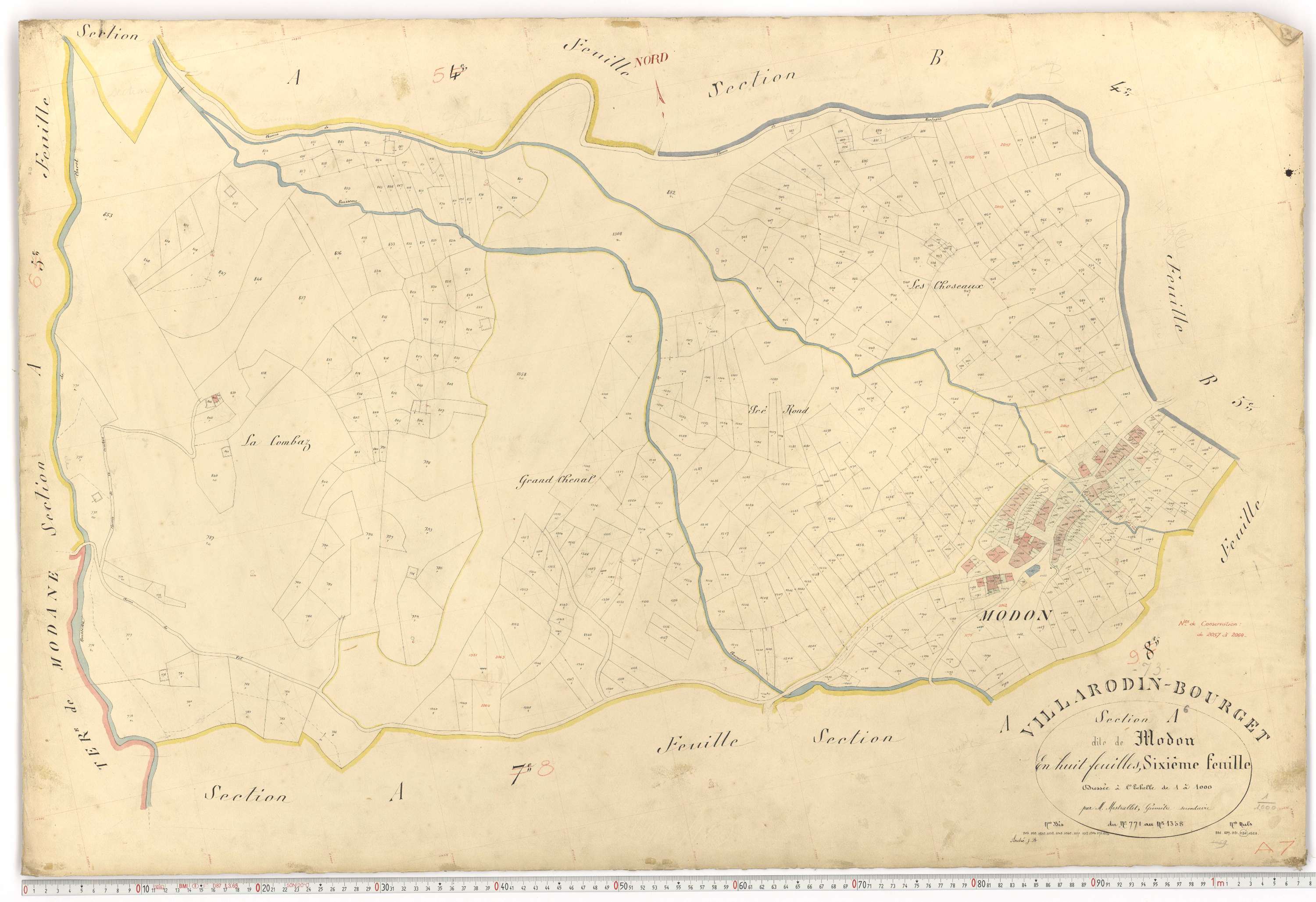 Villarodin-Bourget - Plans cadastraux du premier cadastre français.
