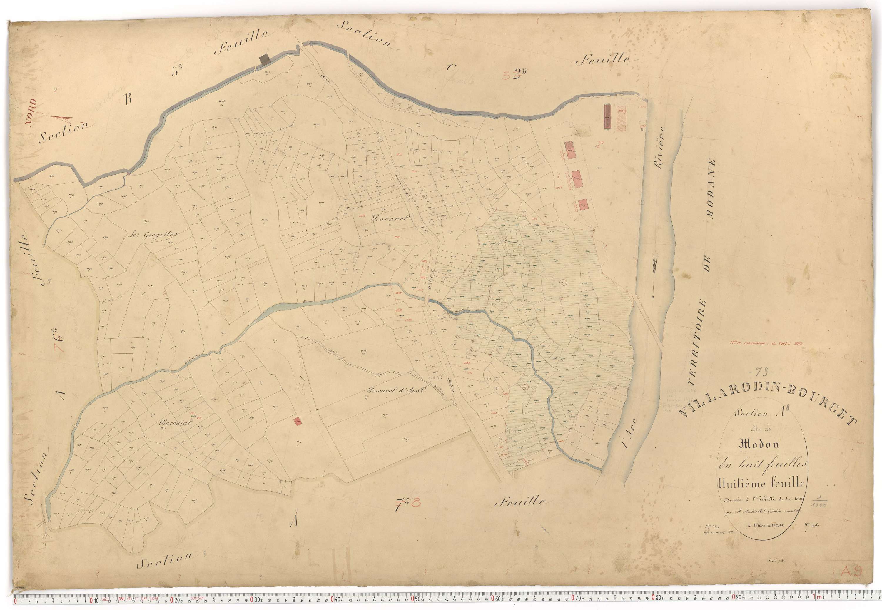 Villarodin-Bourget - Plans cadastraux du premier cadastre français.
