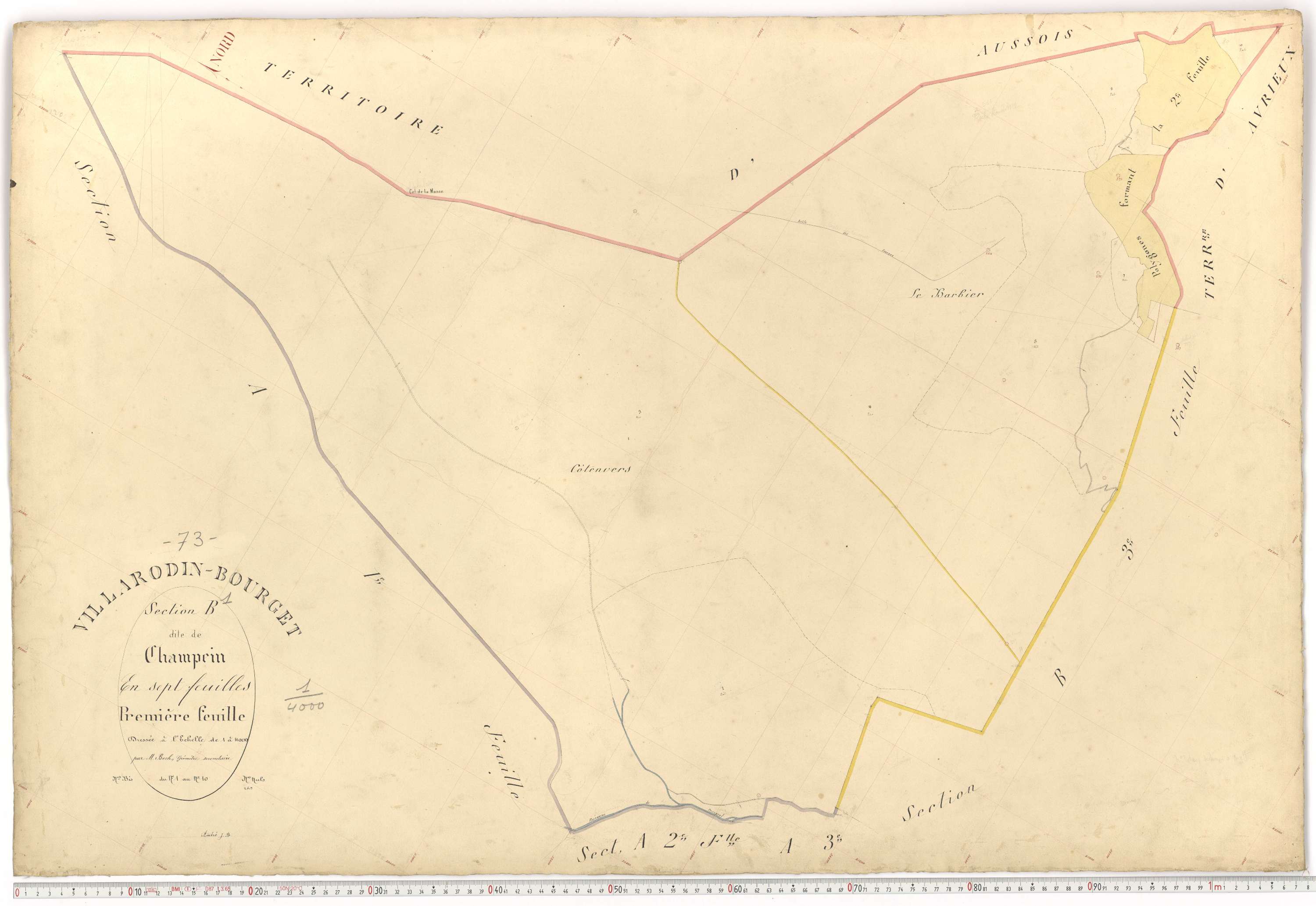 Villarodin-Bourget - Plans cadastraux du premier cadastre français.