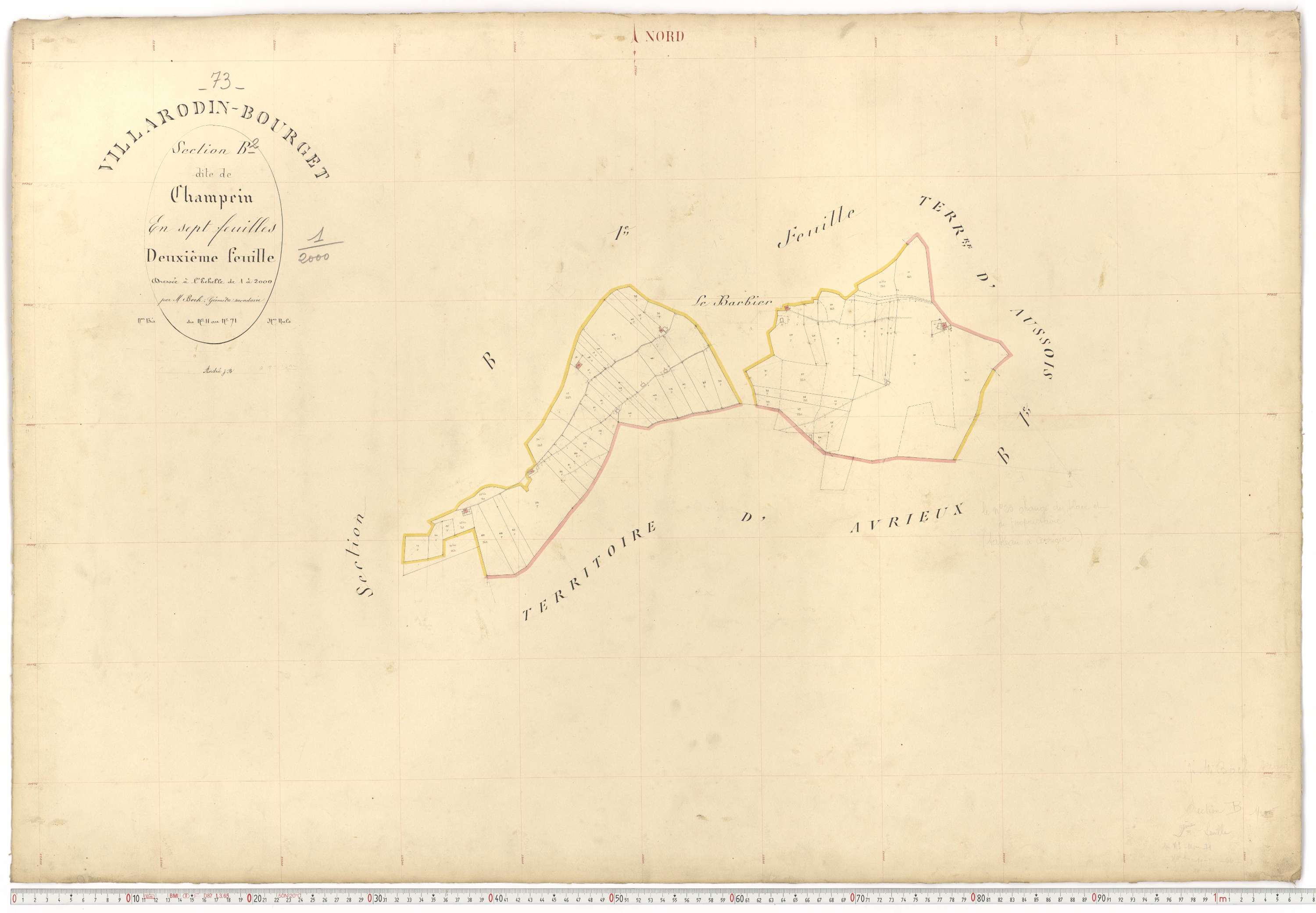 Villarodin-Bourget - Plans cadastraux du premier cadastre français.