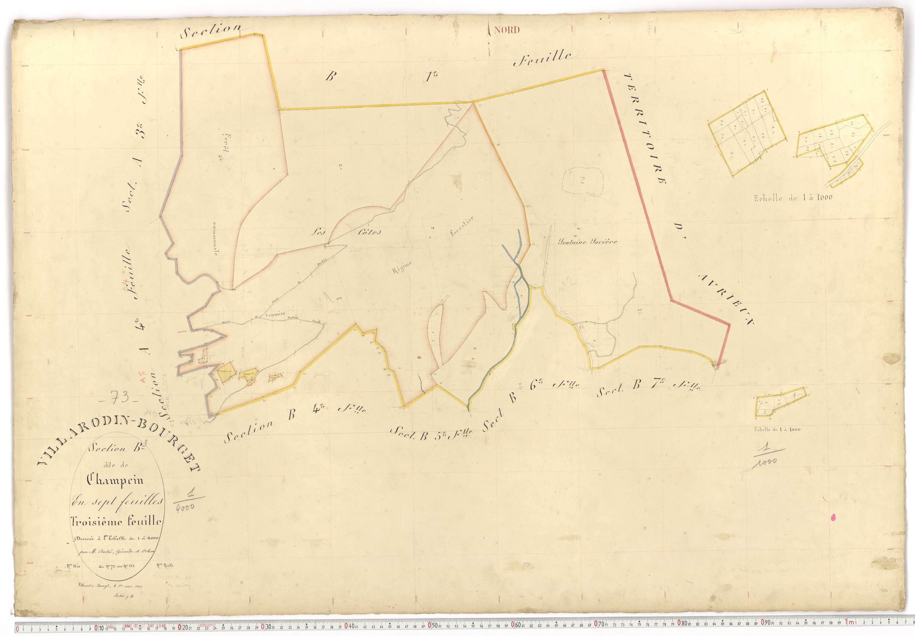 Villarodin-Bourget - Plans cadastraux du premier cadastre français.
