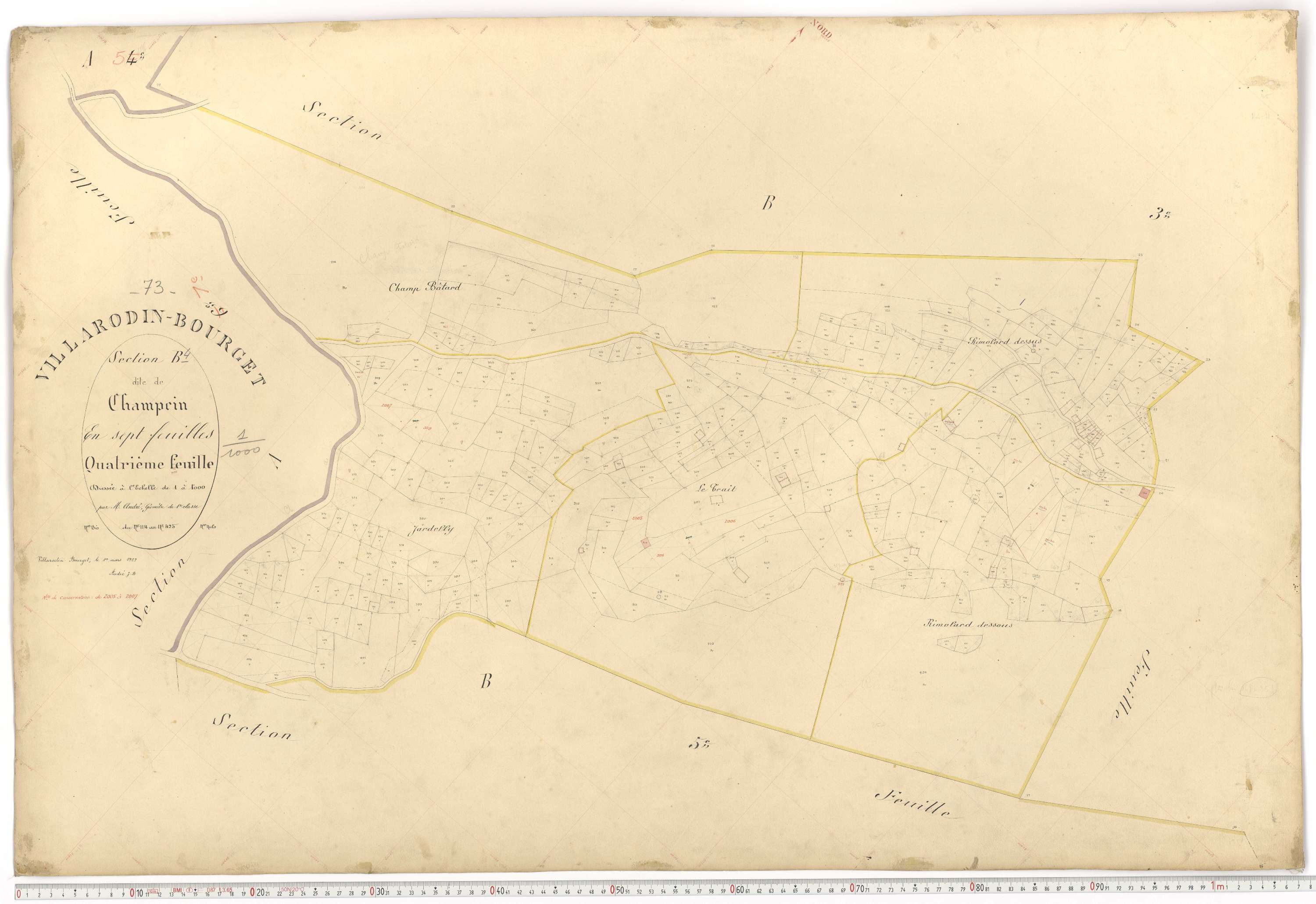 Villarodin-Bourget - Plans cadastraux du premier cadastre français.