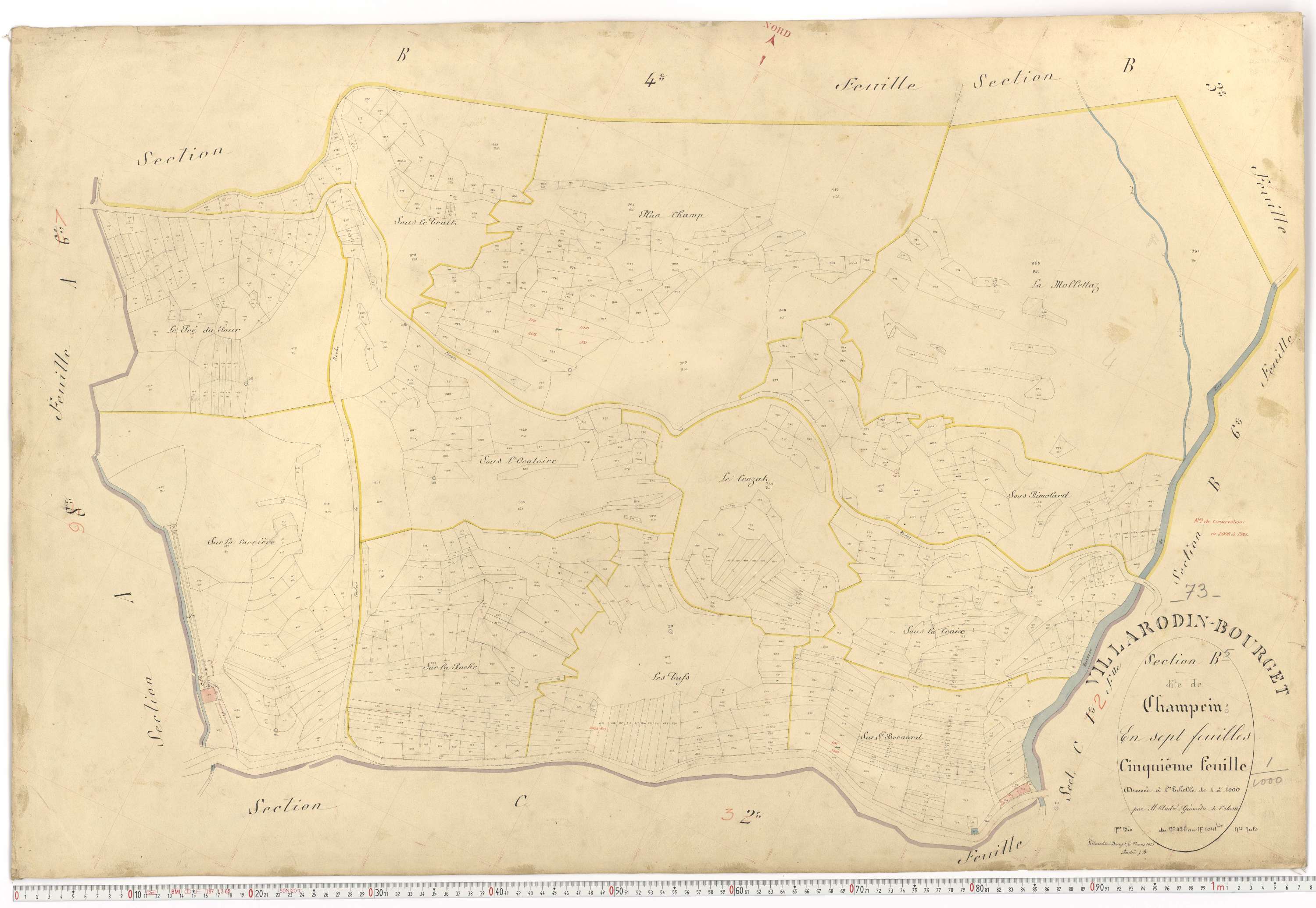 Villarodin-Bourget - Plans cadastraux du premier cadastre français.
