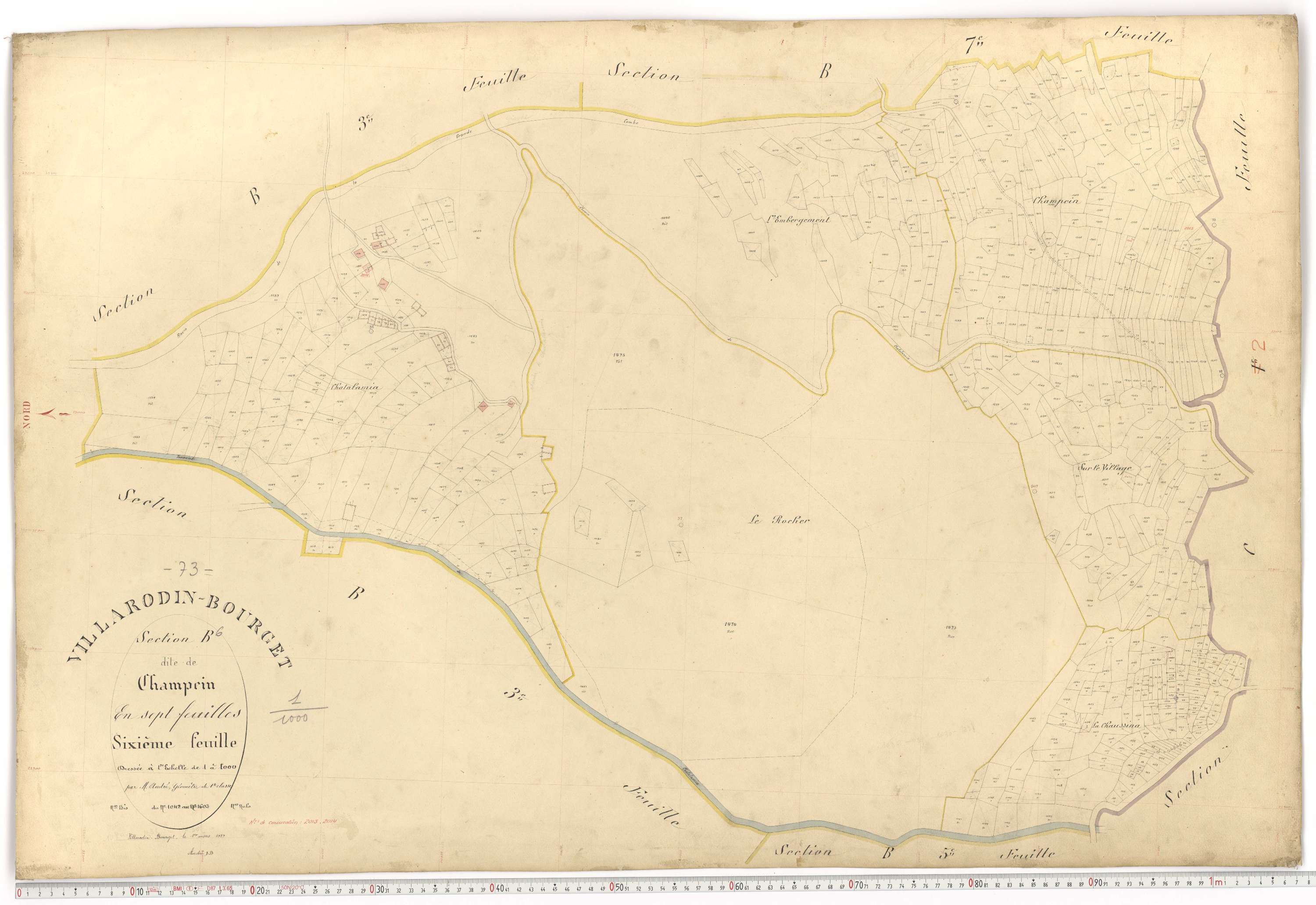 Villarodin-Bourget - Plans cadastraux du premier cadastre français.