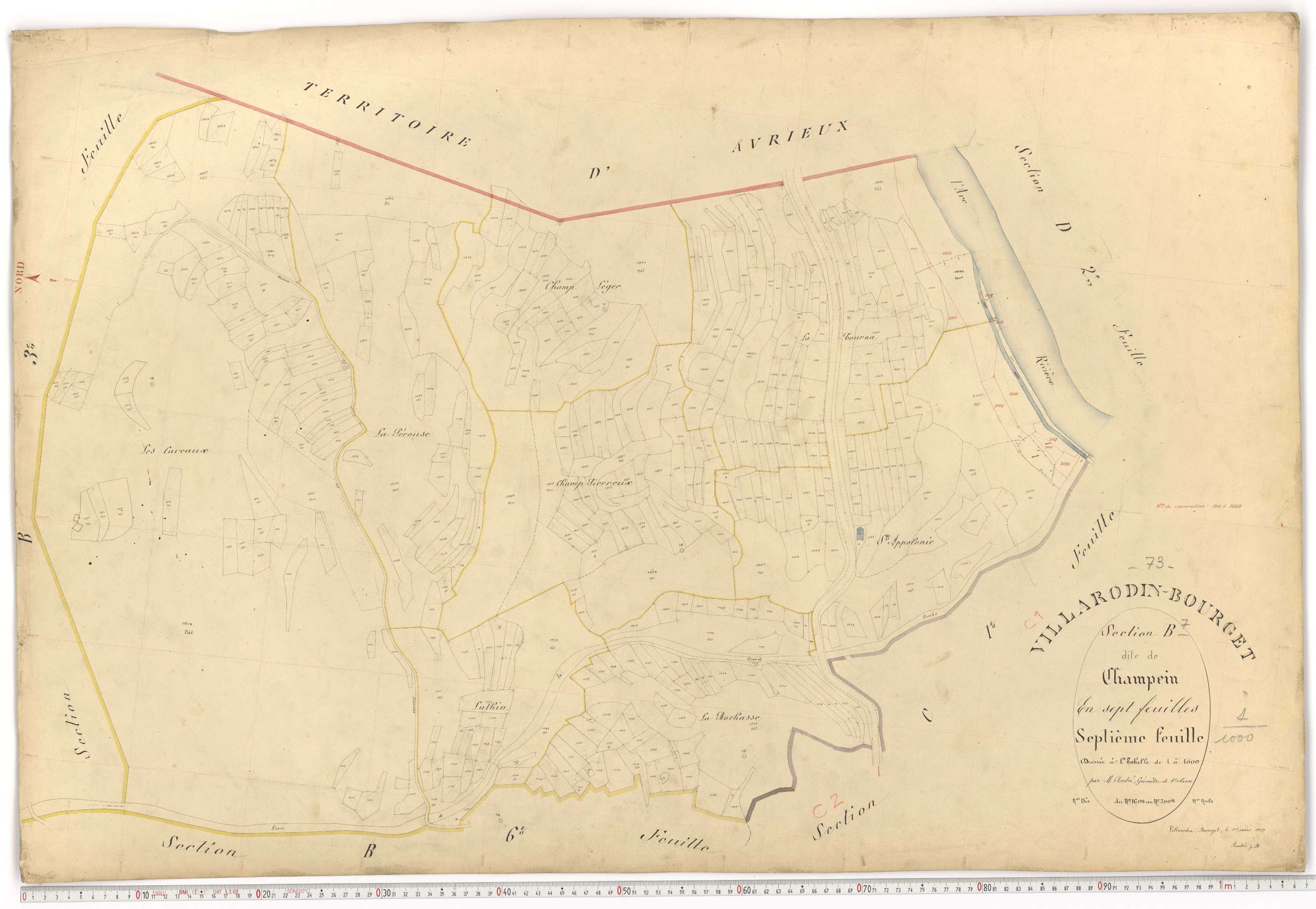 Villarodin-Bourget - Plans cadastraux du premier cadastre français.