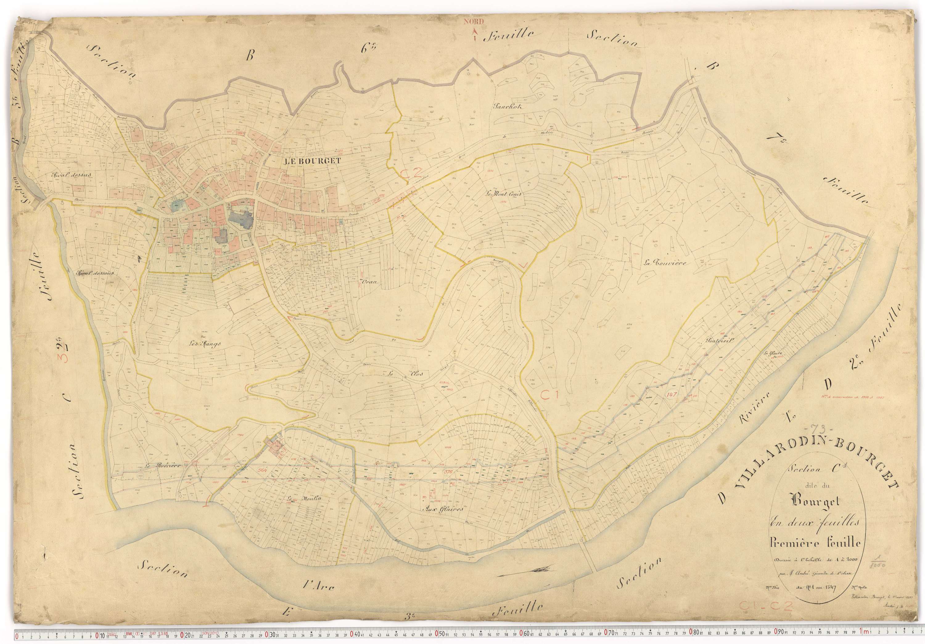 Villarodin-Bourget - Plans cadastraux du premier cadastre français.