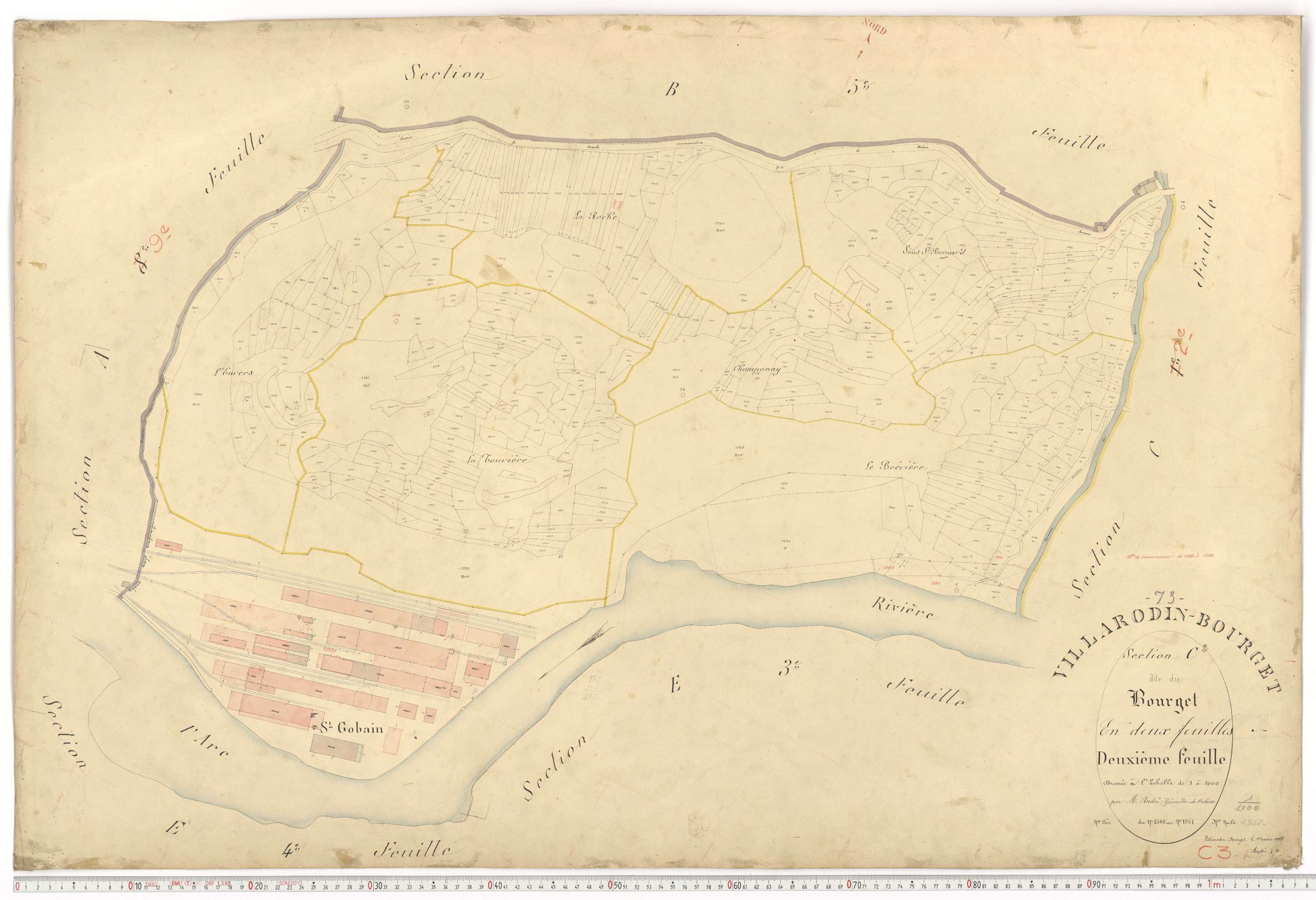 Villarodin-Bourget - Plans cadastraux du premier cadastre français.