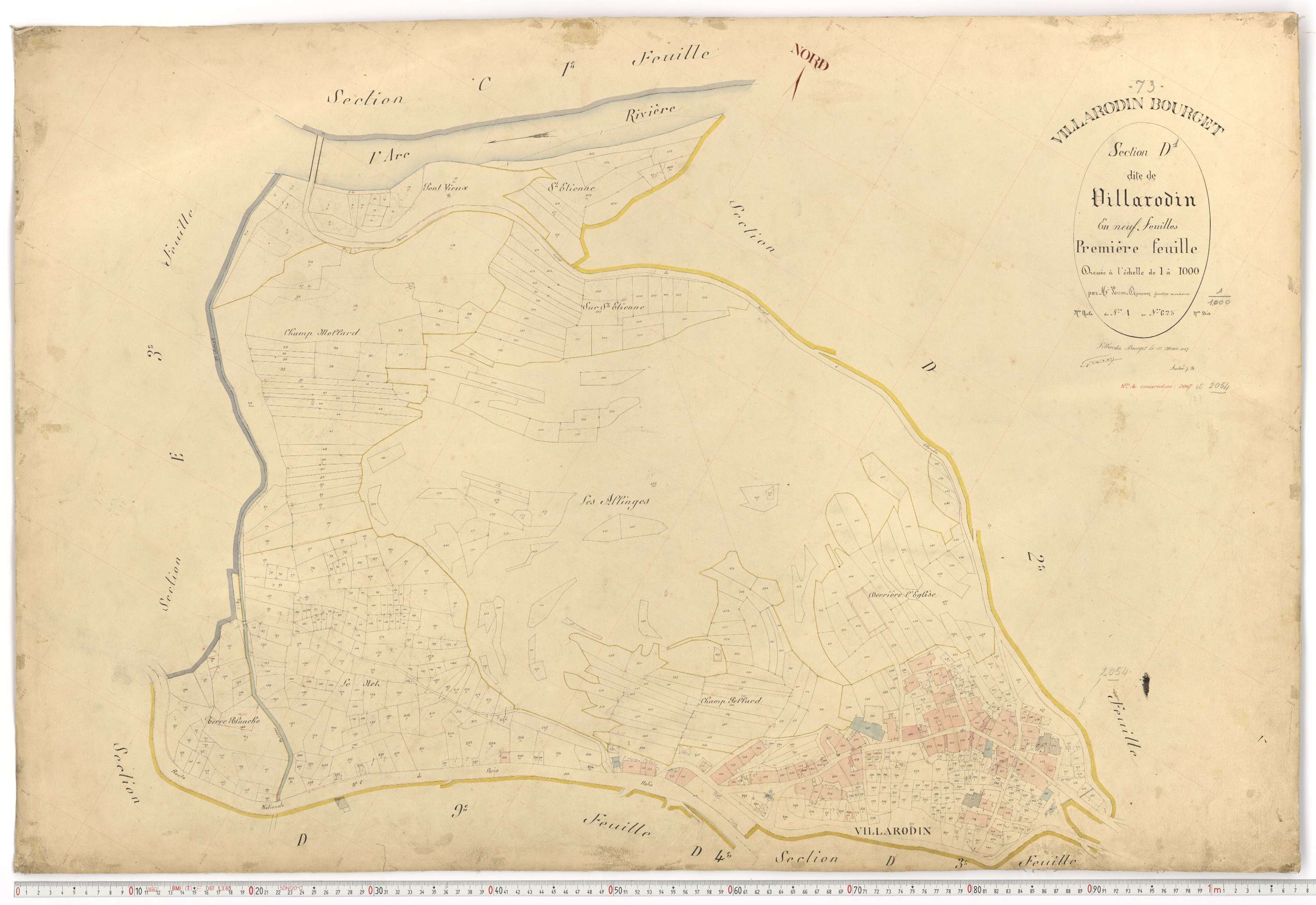 Villarodin-Bourget - Plans cadastraux du premier cadastre français.