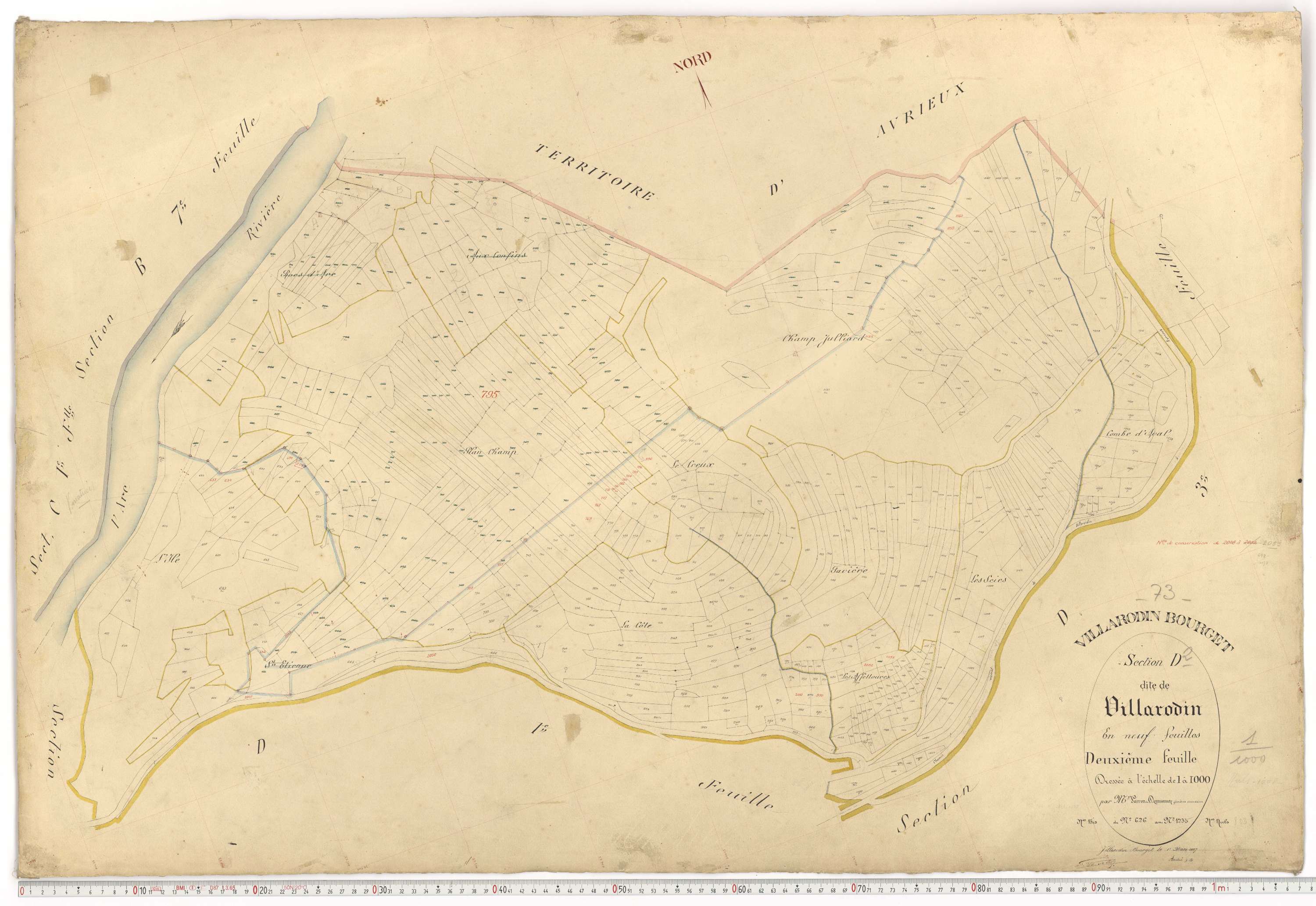 Villarodin-Bourget - Plans cadastraux du premier cadastre français.