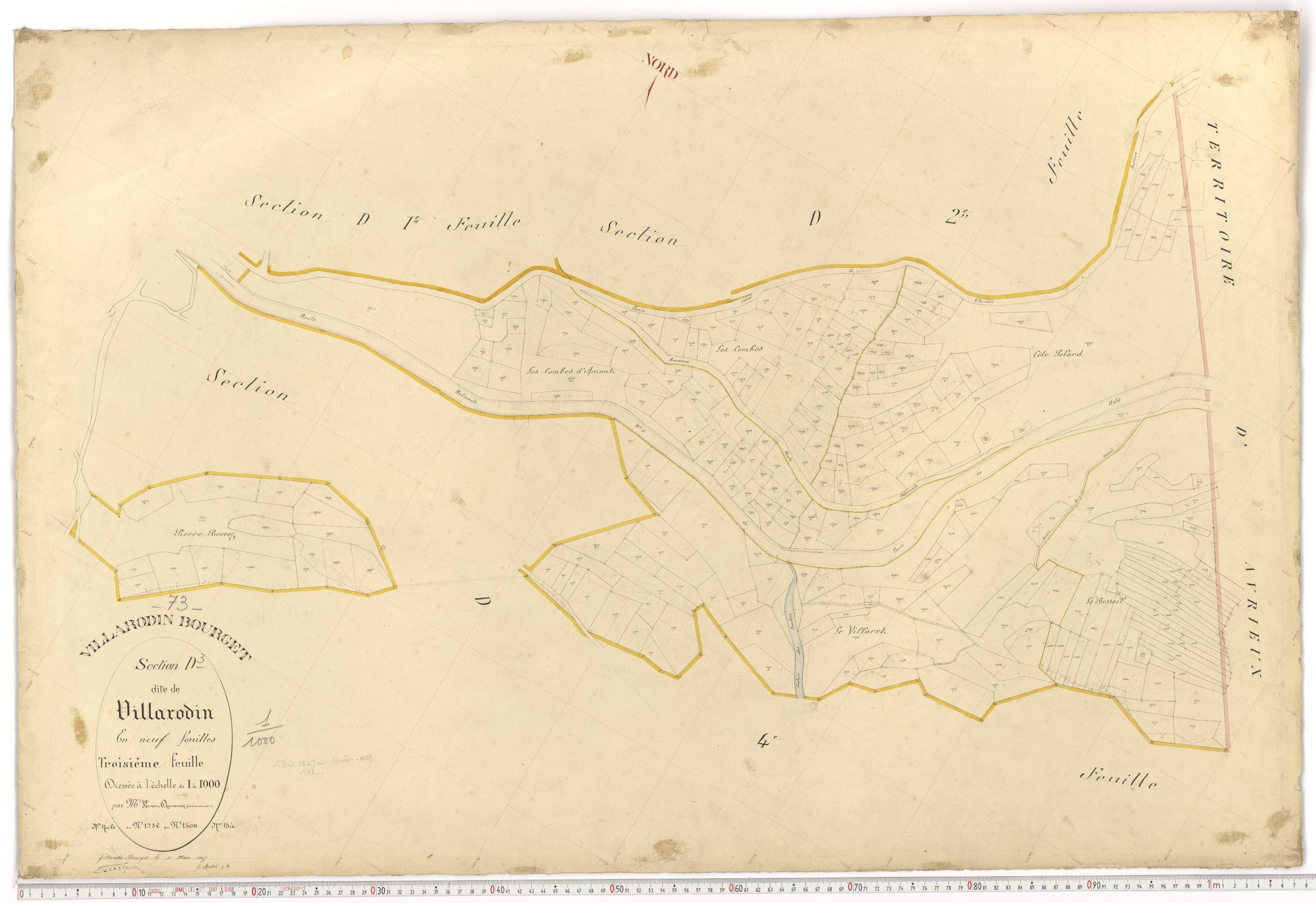 Villarodin-Bourget - Plans cadastraux du premier cadastre français.