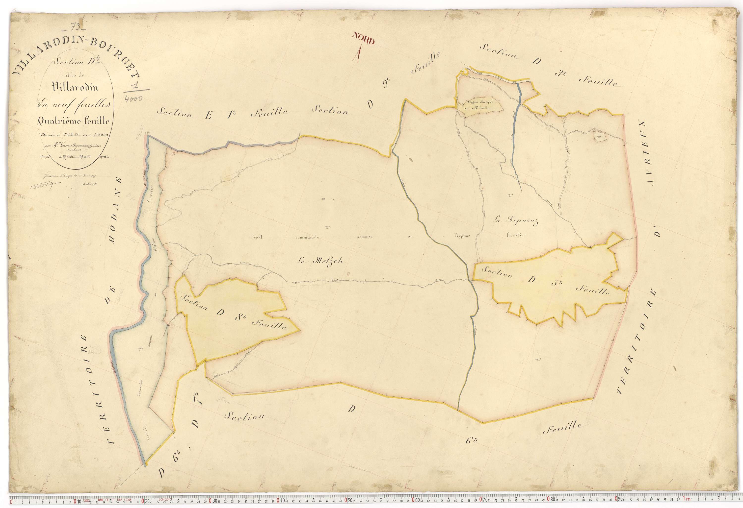 Villarodin-Bourget - Plans cadastraux du premier cadastre français.