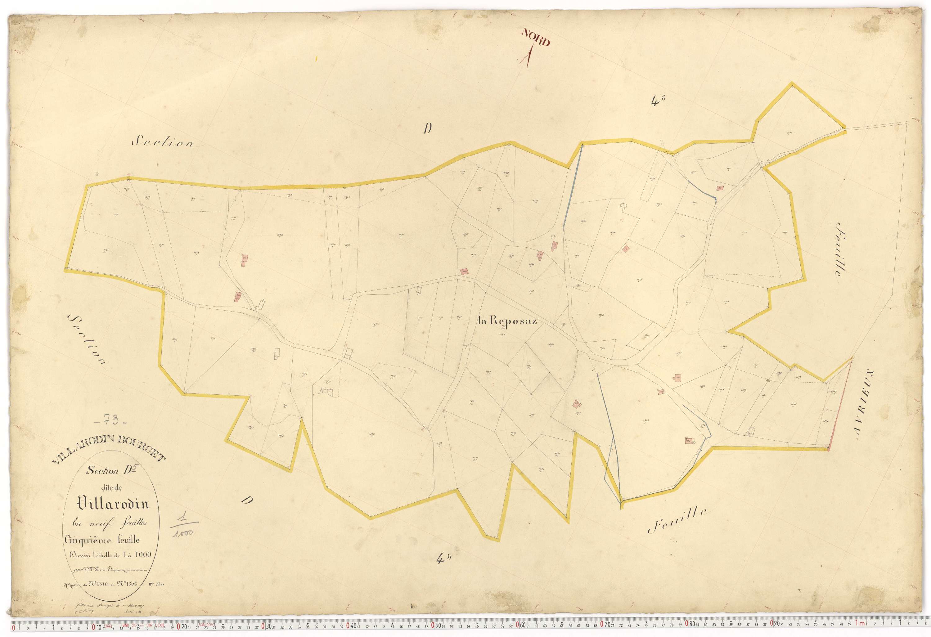 Villarodin-Bourget - Plans cadastraux du premier cadastre français.