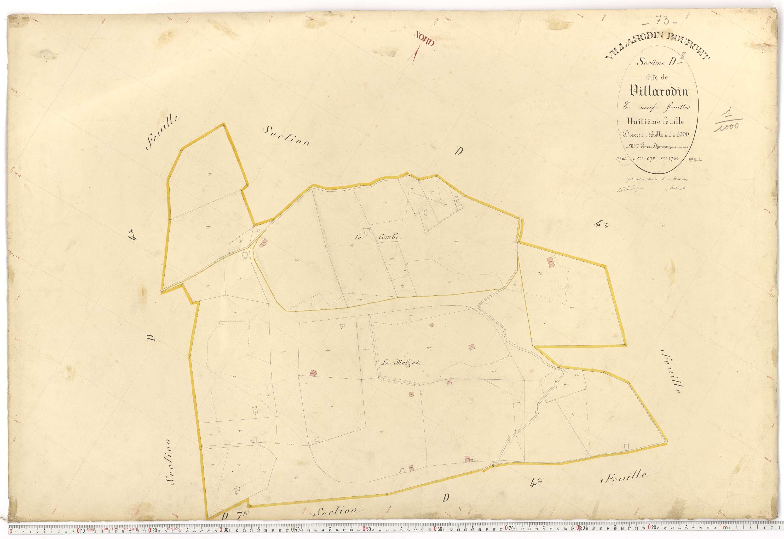 Villarodin-Bourget - Plans cadastraux du premier cadastre français.