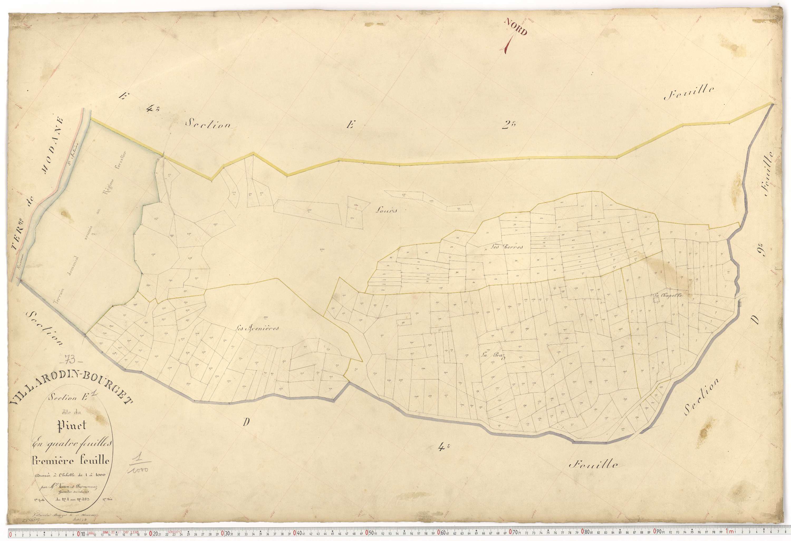 Villarodin-Bourget - Plans cadastraux du premier cadastre français.
