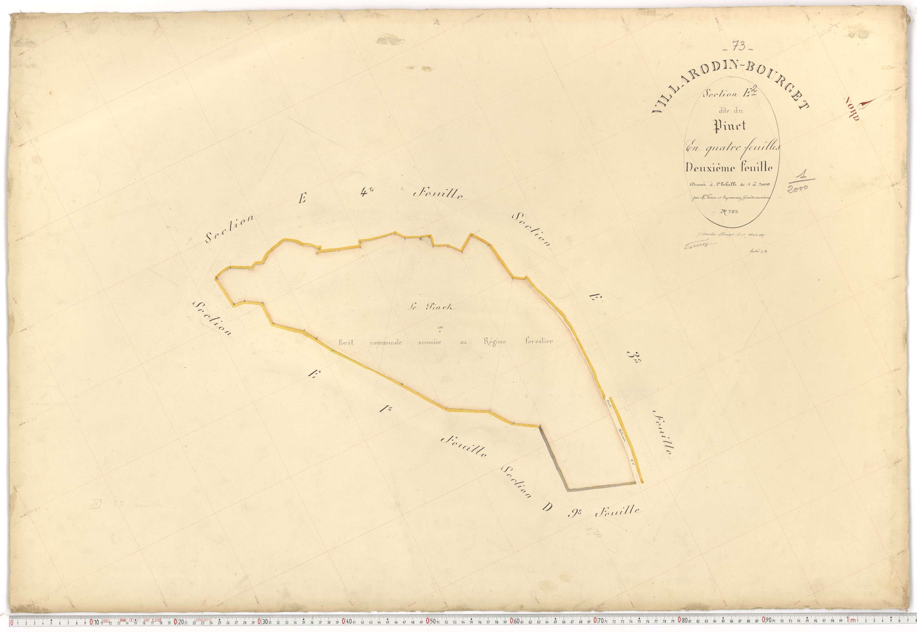 Villarodin-Bourget - Plans cadastraux du premier cadastre français.