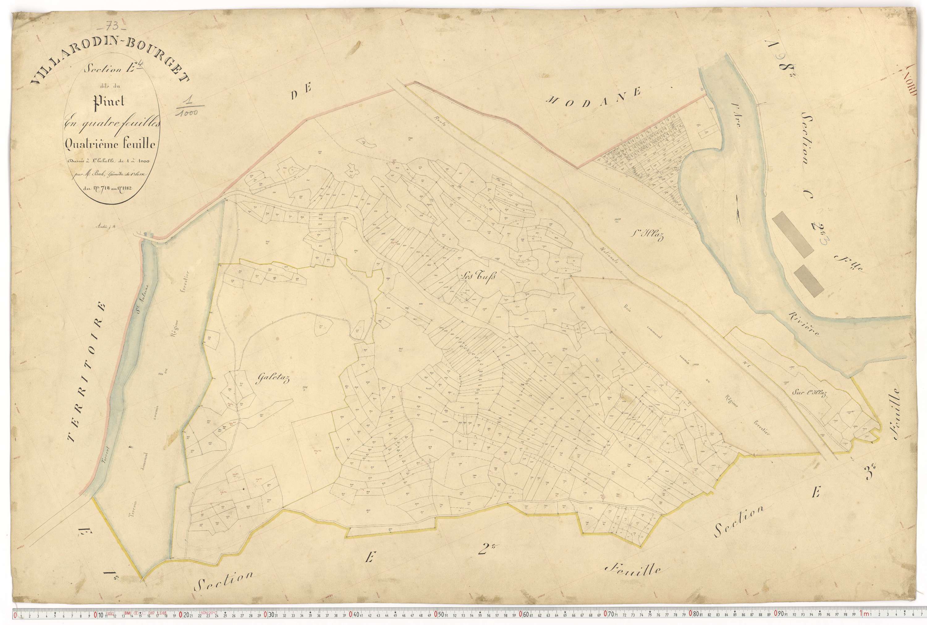 Villarodin-Bourget - Plans cadastraux du premier cadastre français.
