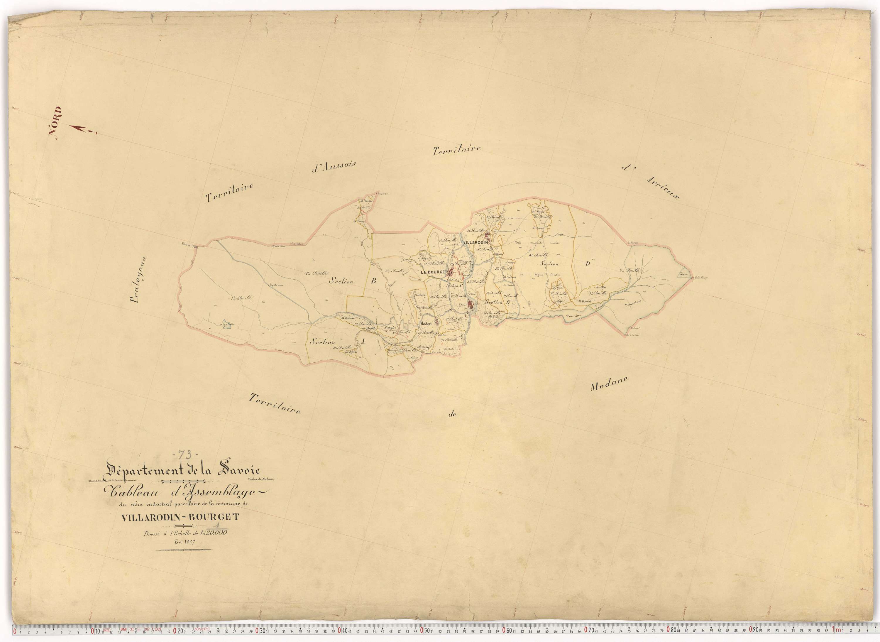 Villarodin-Bourget - Plans cadastraux du premier cadastre français.