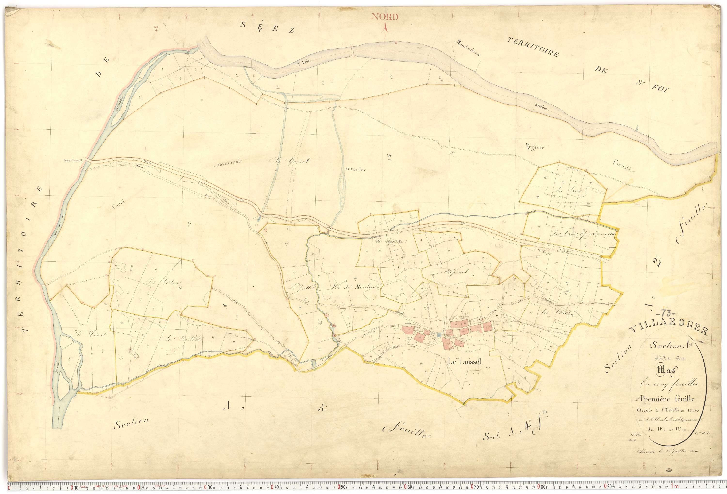 Villaroger - Plans cadastraux du premier cadastre français.