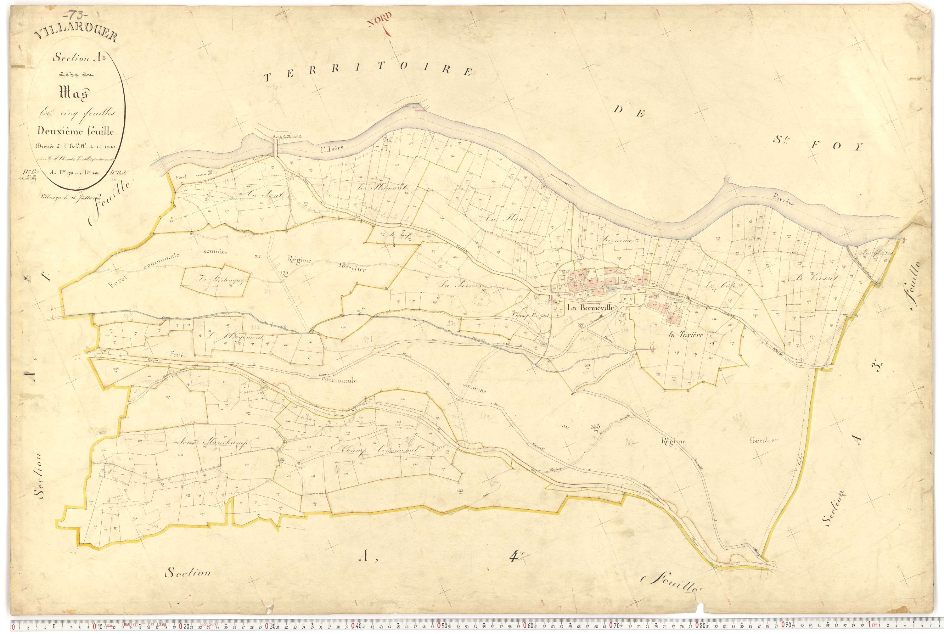 Villaroger - Plans cadastraux du premier cadastre français.
