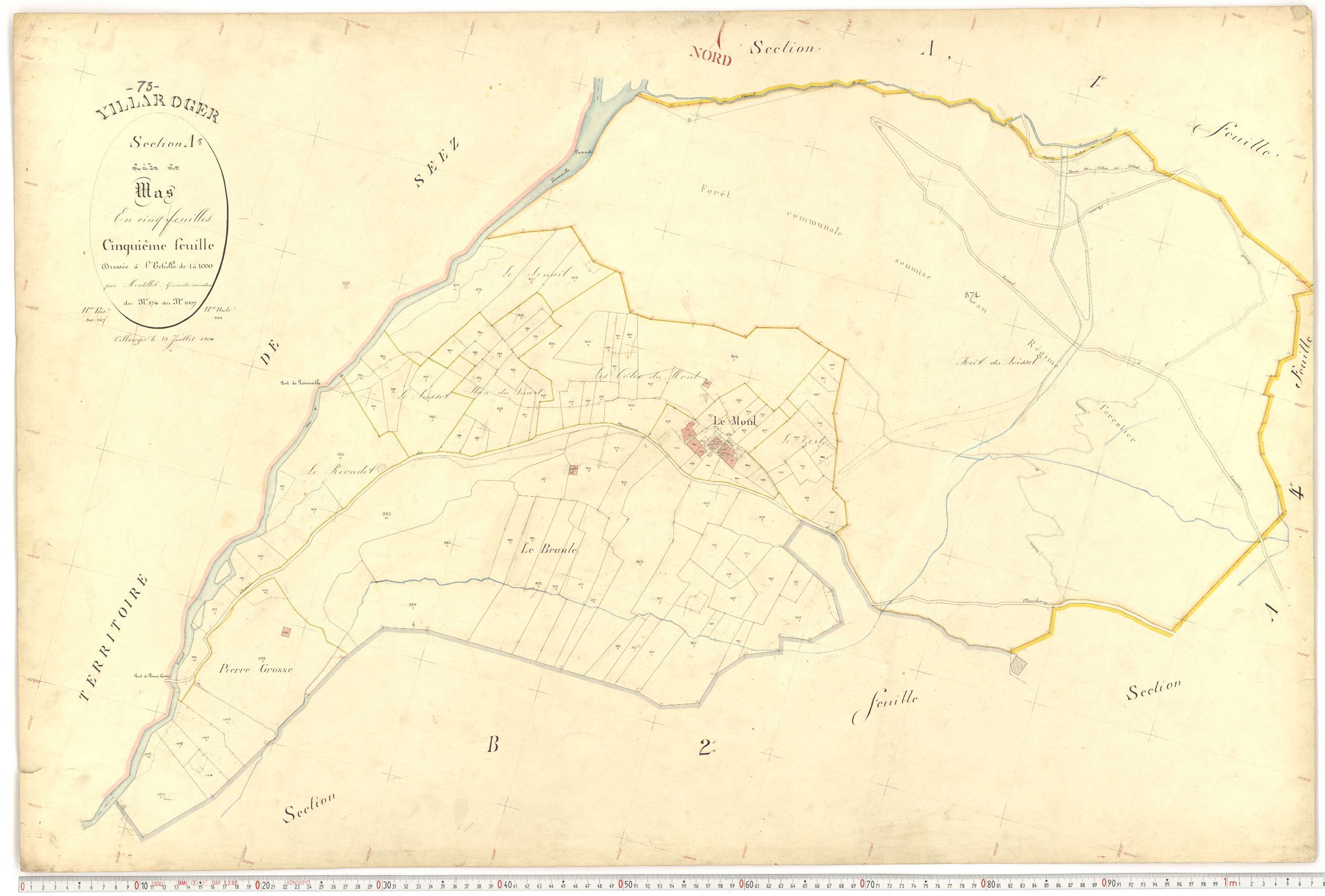 Villaroger - Plans cadastraux du premier cadastre français.