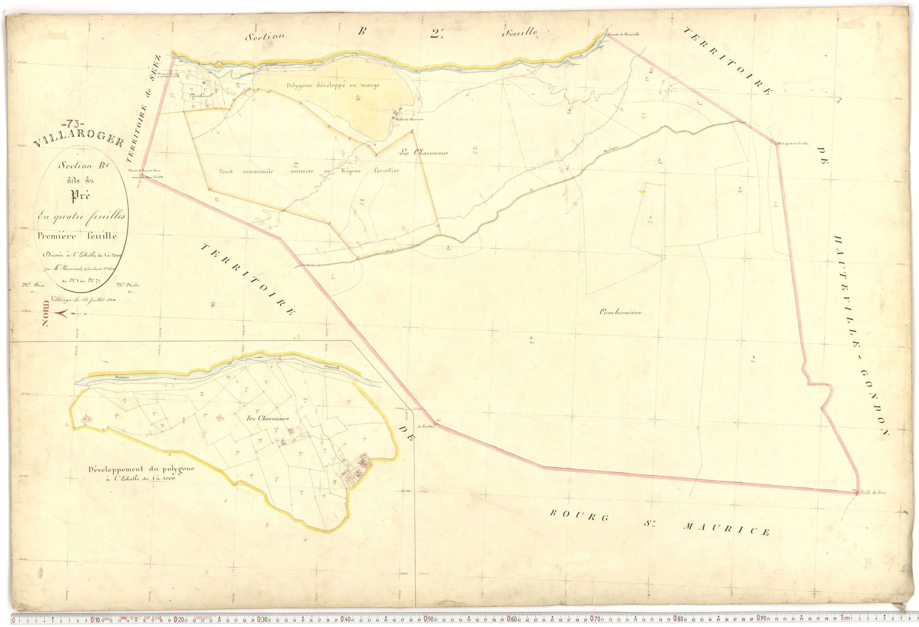 Villaroger - Plans cadastraux du premier cadastre français.