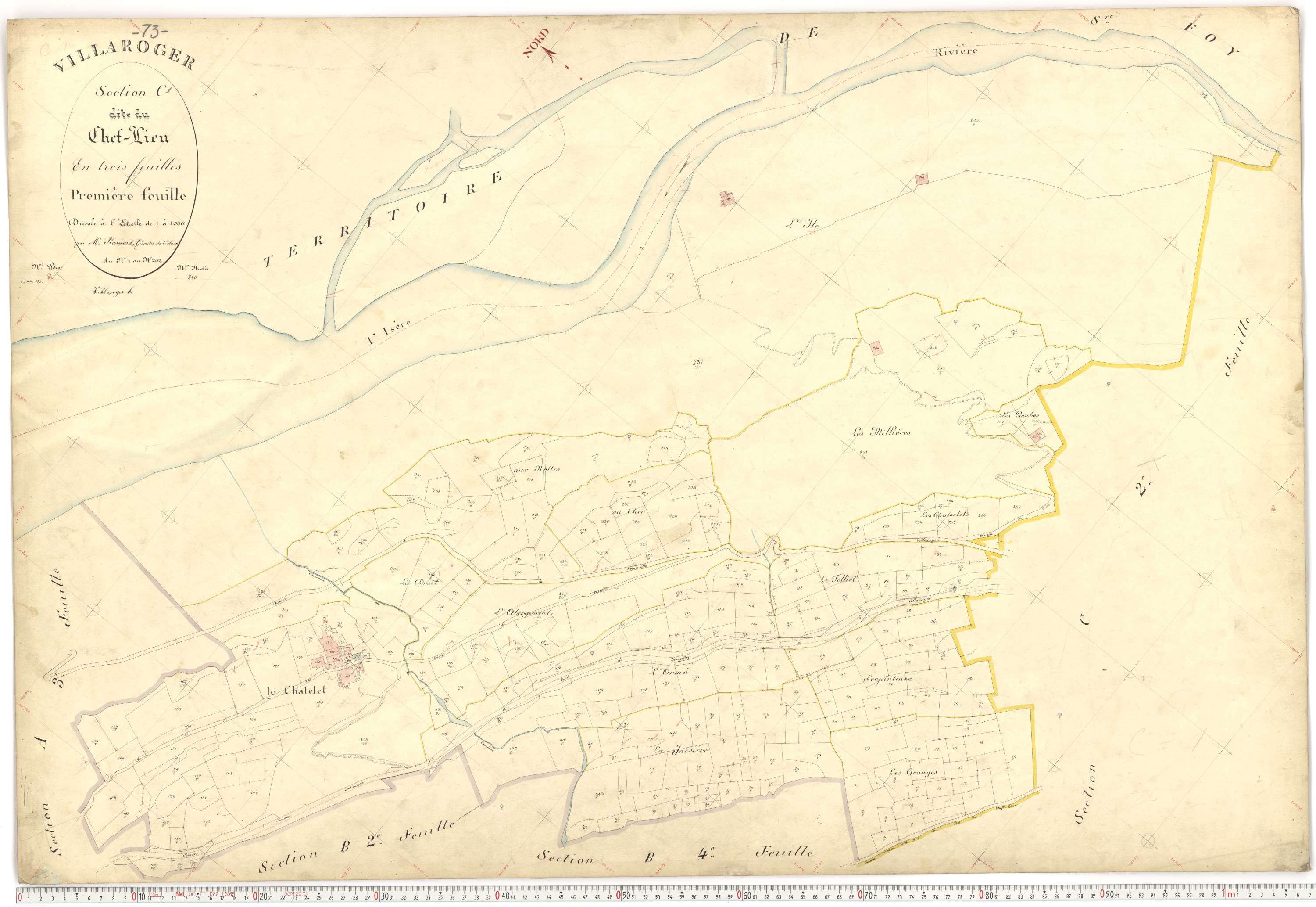 Villaroger - Plans cadastraux du premier cadastre français.