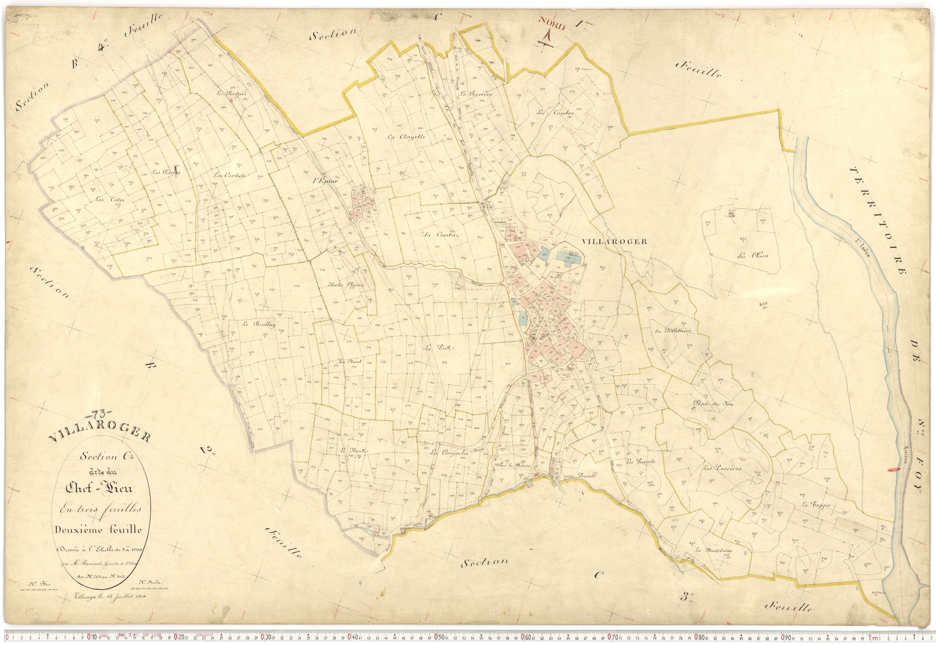 Villaroger - Plans cadastraux du premier cadastre français.