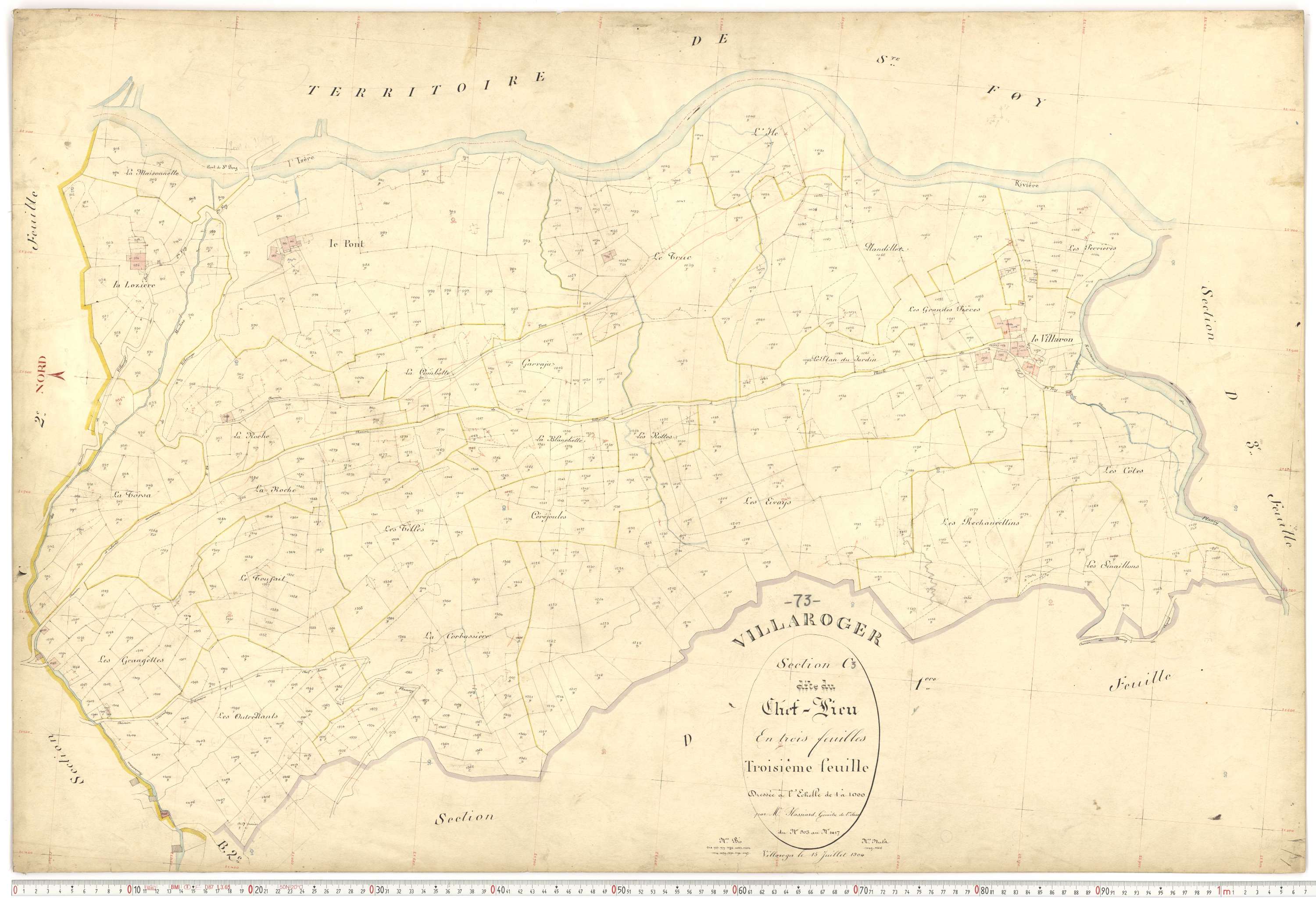 Villaroger - Plans cadastraux du premier cadastre français.