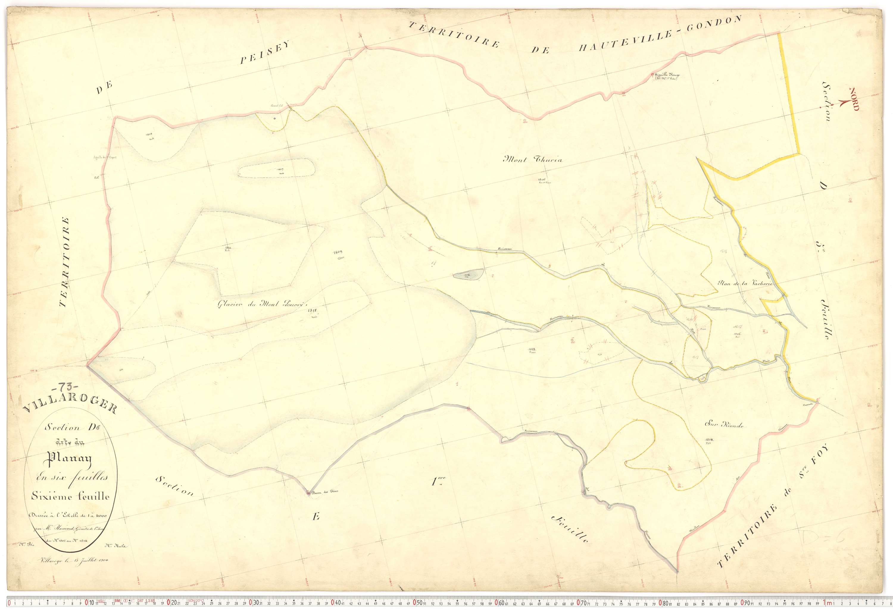Villaroger - Plans cadastraux du premier cadastre français.