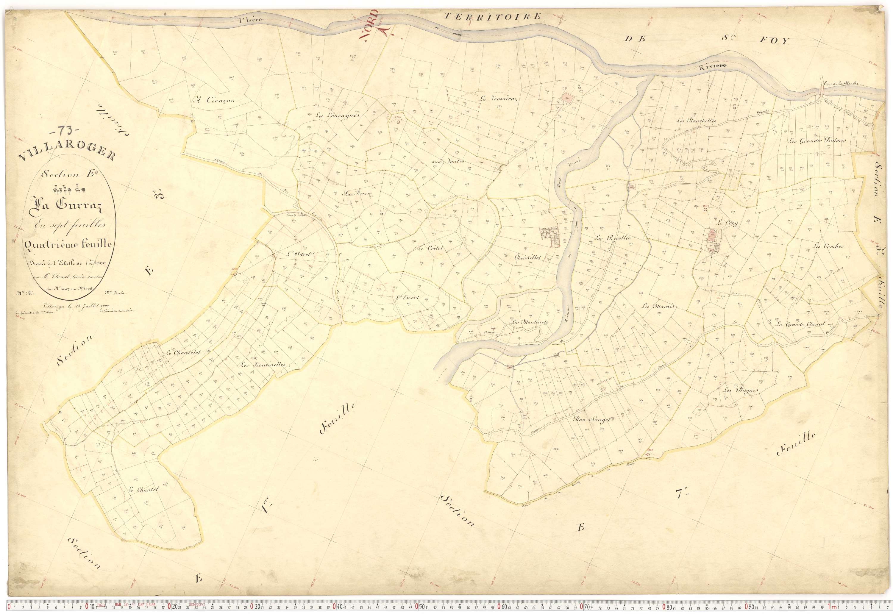 Villaroger - Plans cadastraux du premier cadastre français.