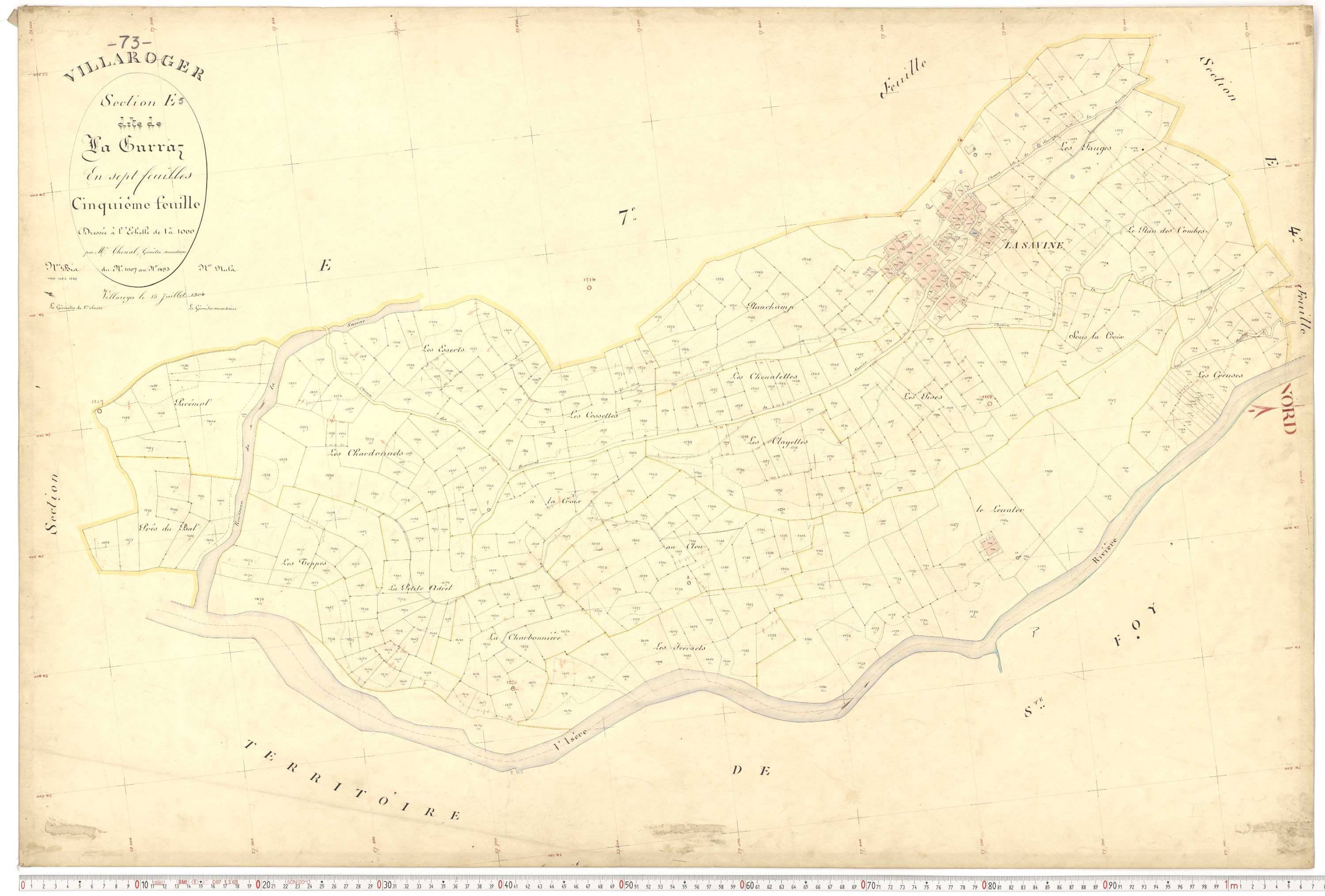 Villaroger - Plans cadastraux du premier cadastre français.