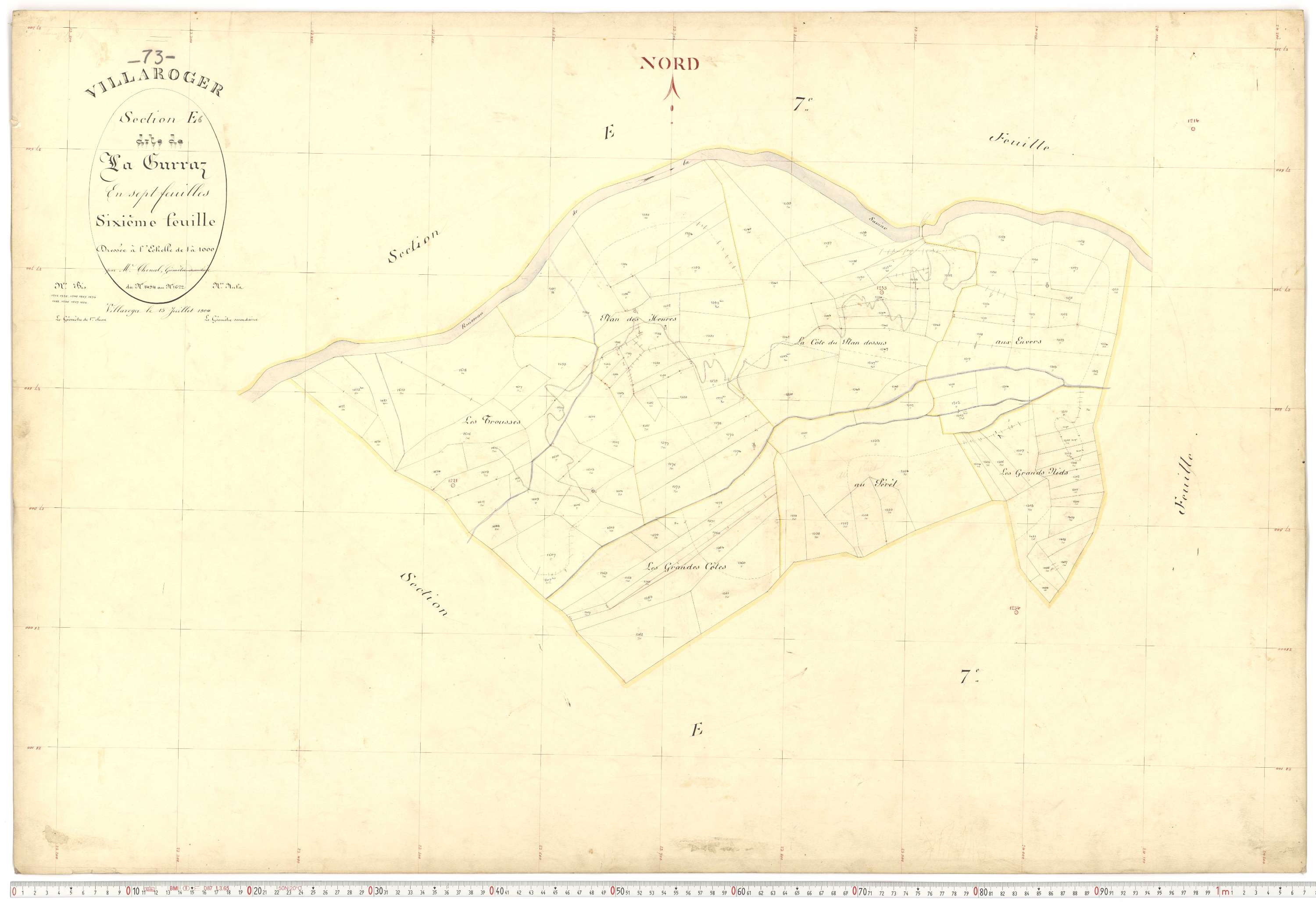 Villaroger - Plans cadastraux du premier cadastre français.