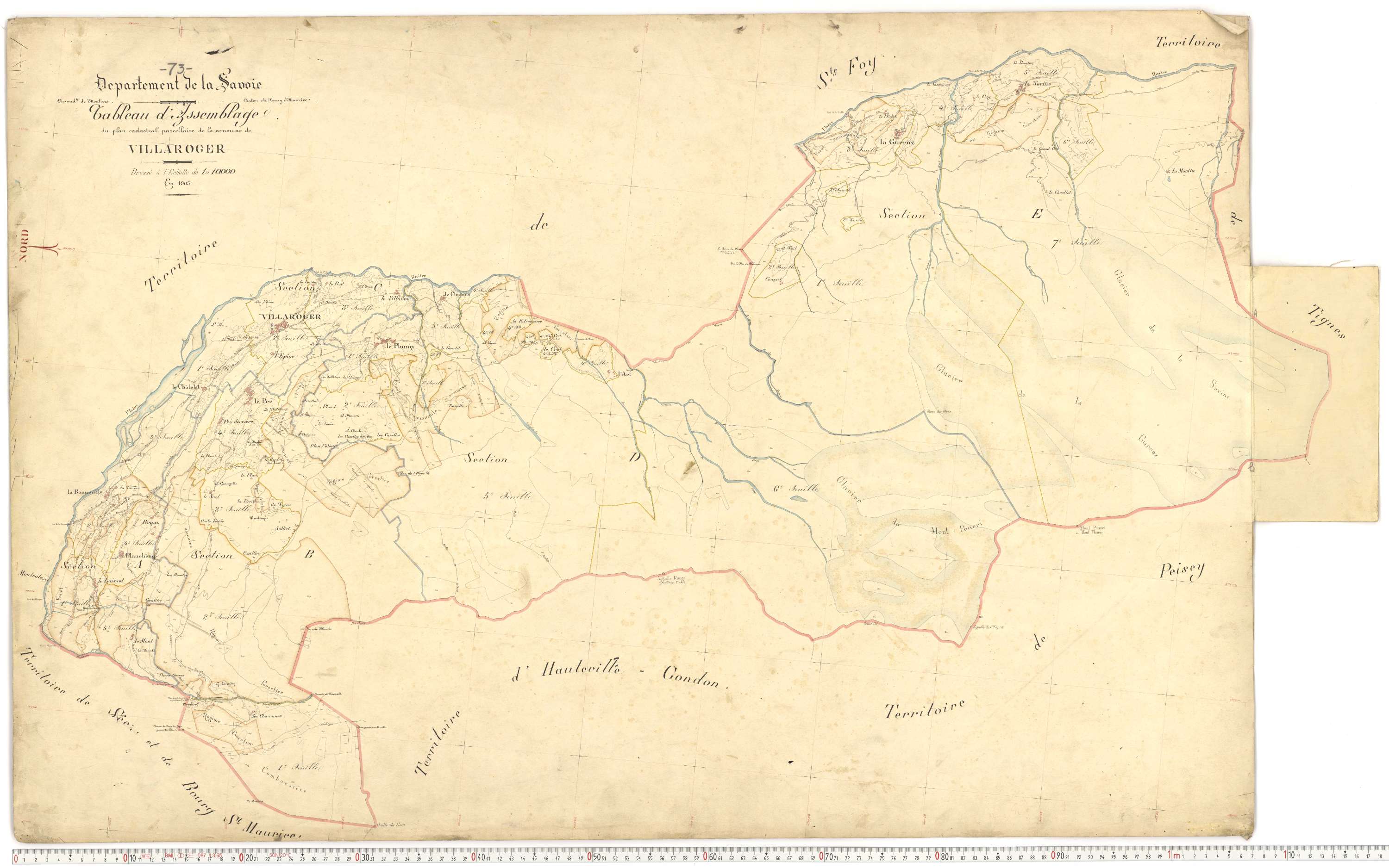 Villaroger - Plans cadastraux du premier cadastre français.