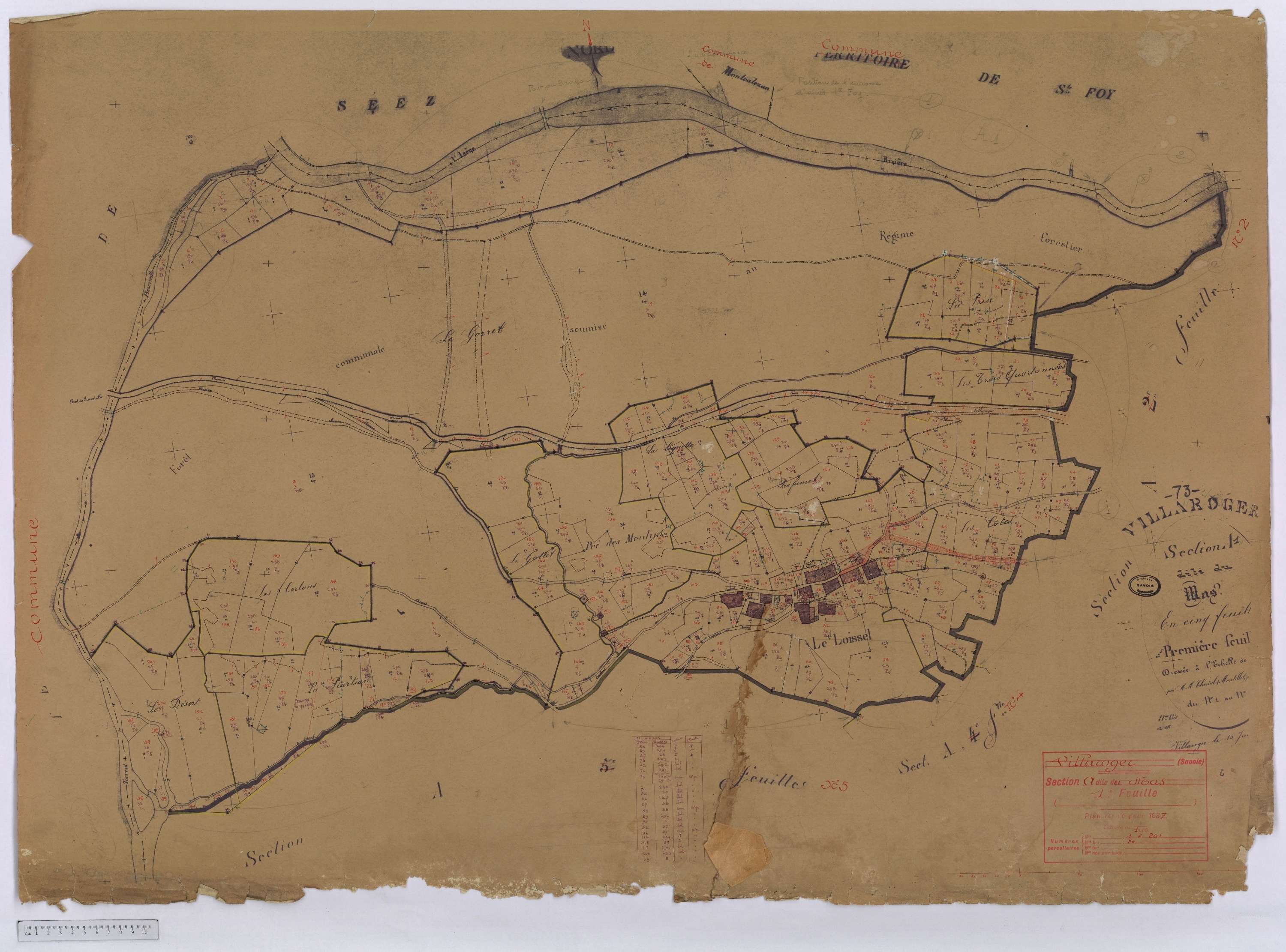 Villaroger - Cadastre rénové (1937).