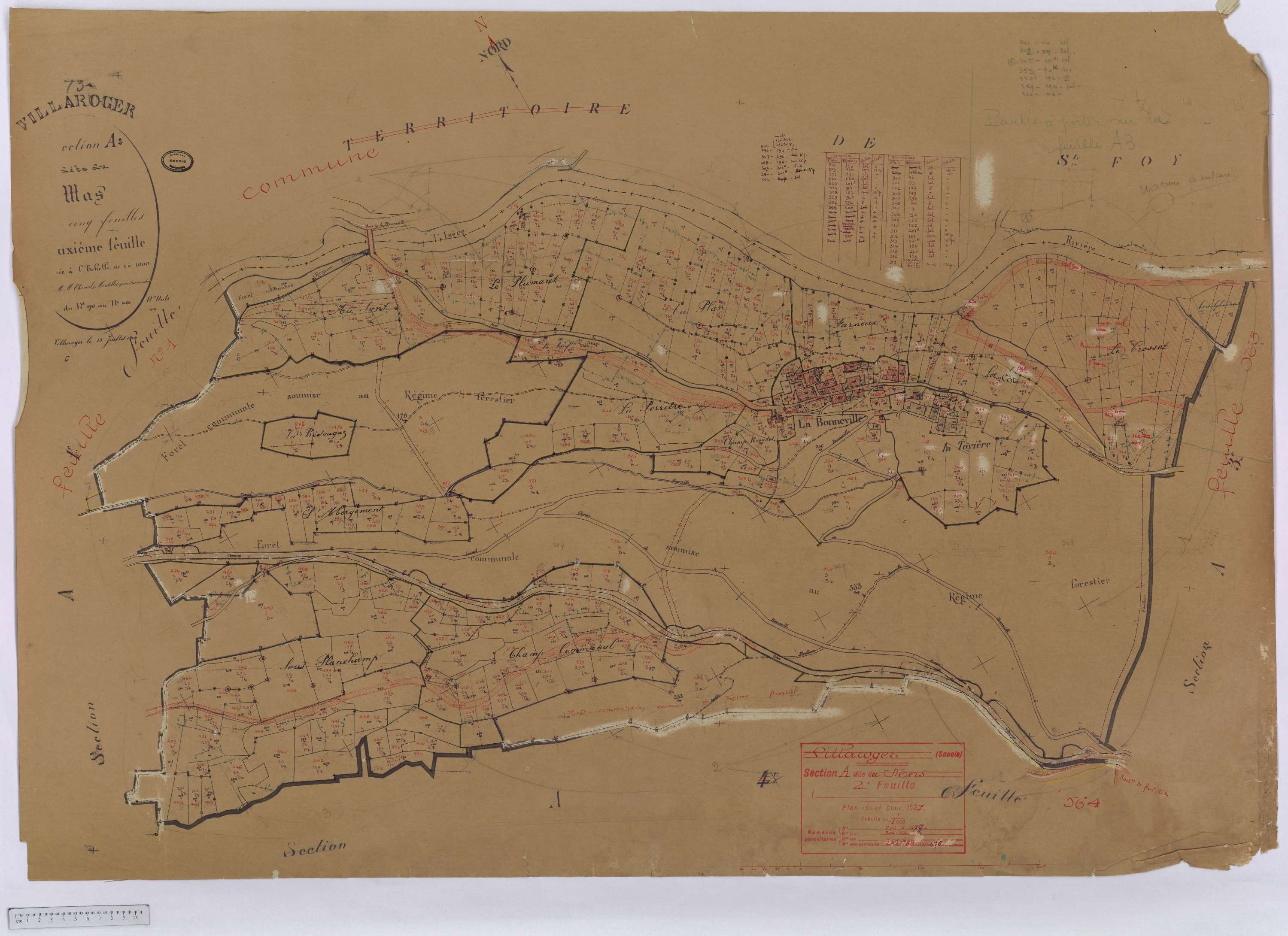 Villaroger - Cadastre rénové (1937).