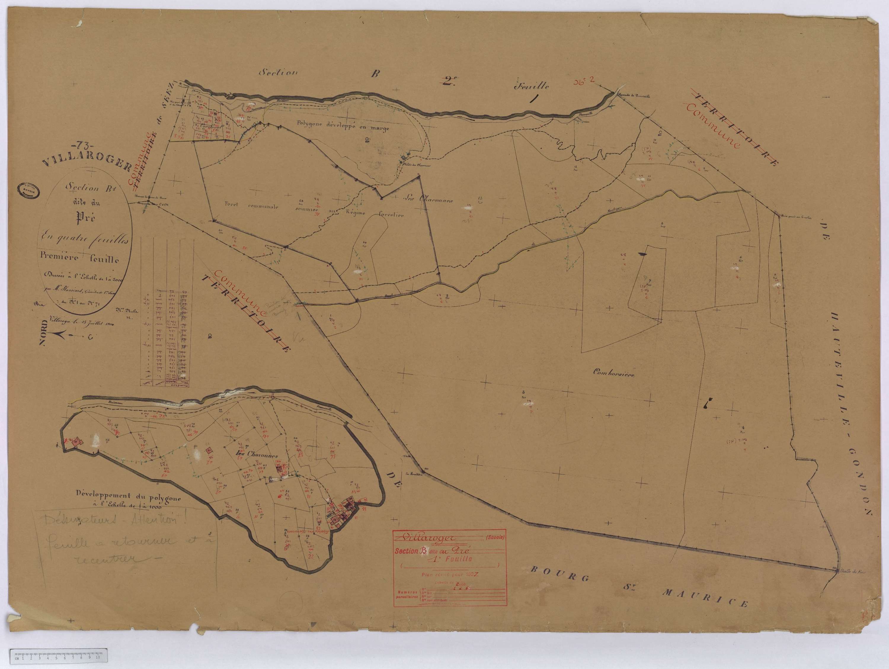 Villaroger - Cadastre rénové (1937).