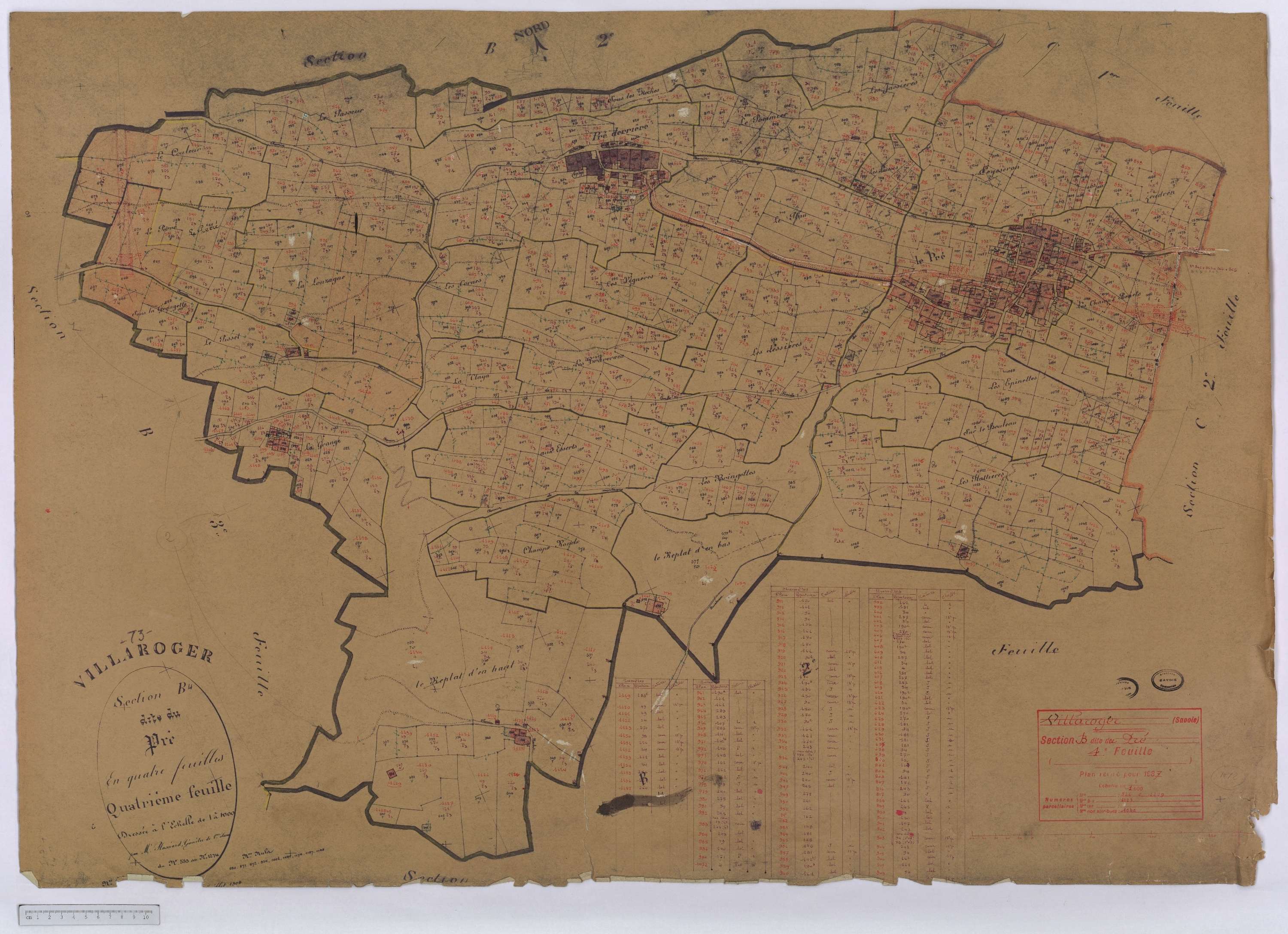 Villaroger - Cadastre rénové (1937).