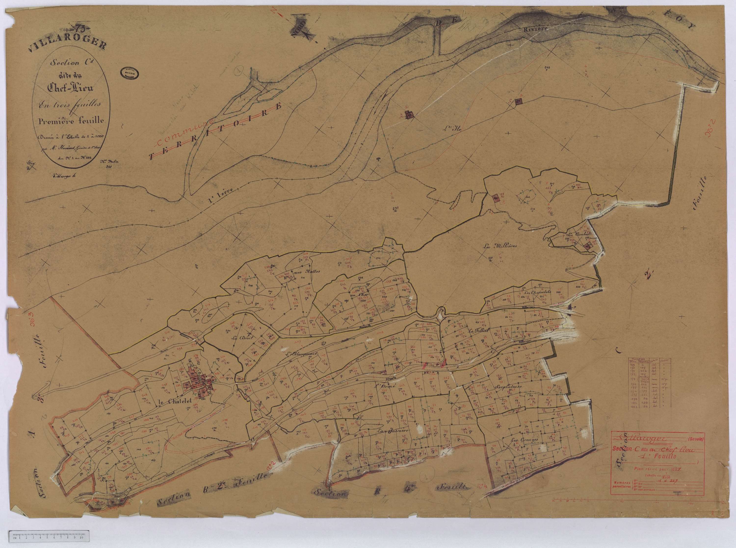 Villaroger - Cadastre rénové (1937).