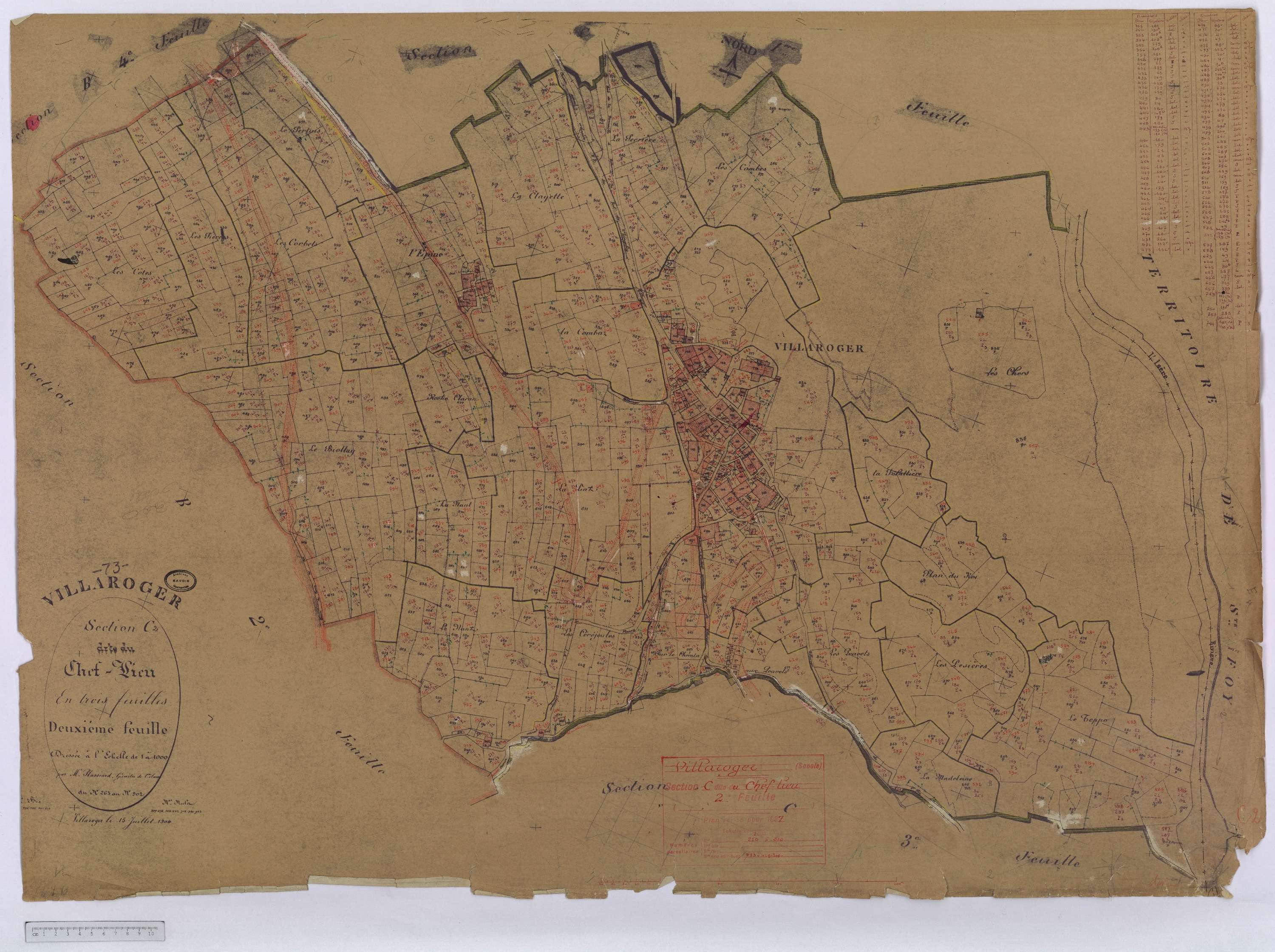 Villaroger - Cadastre rénové (1937).