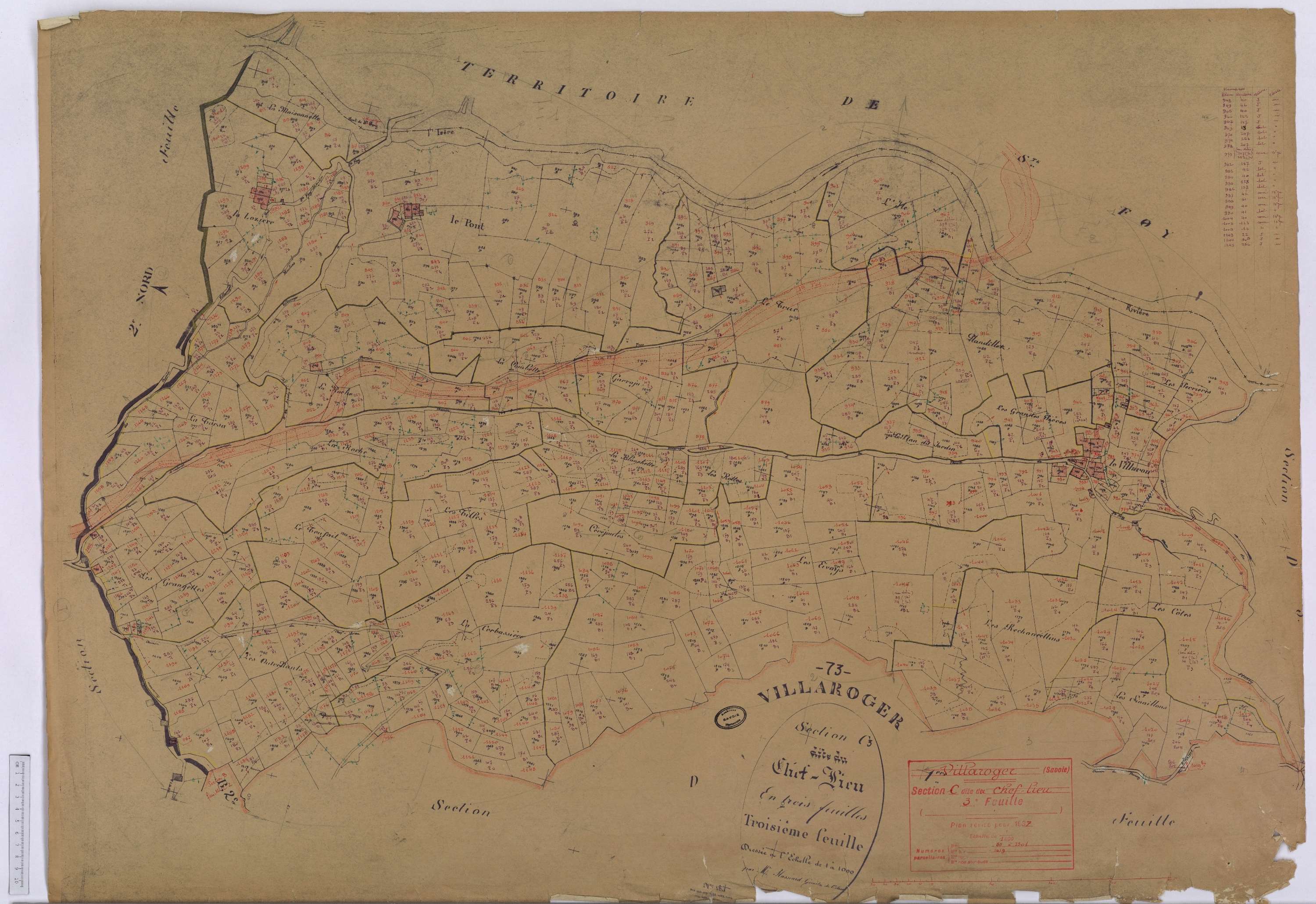 Villaroger - Cadastre rénové (1937).