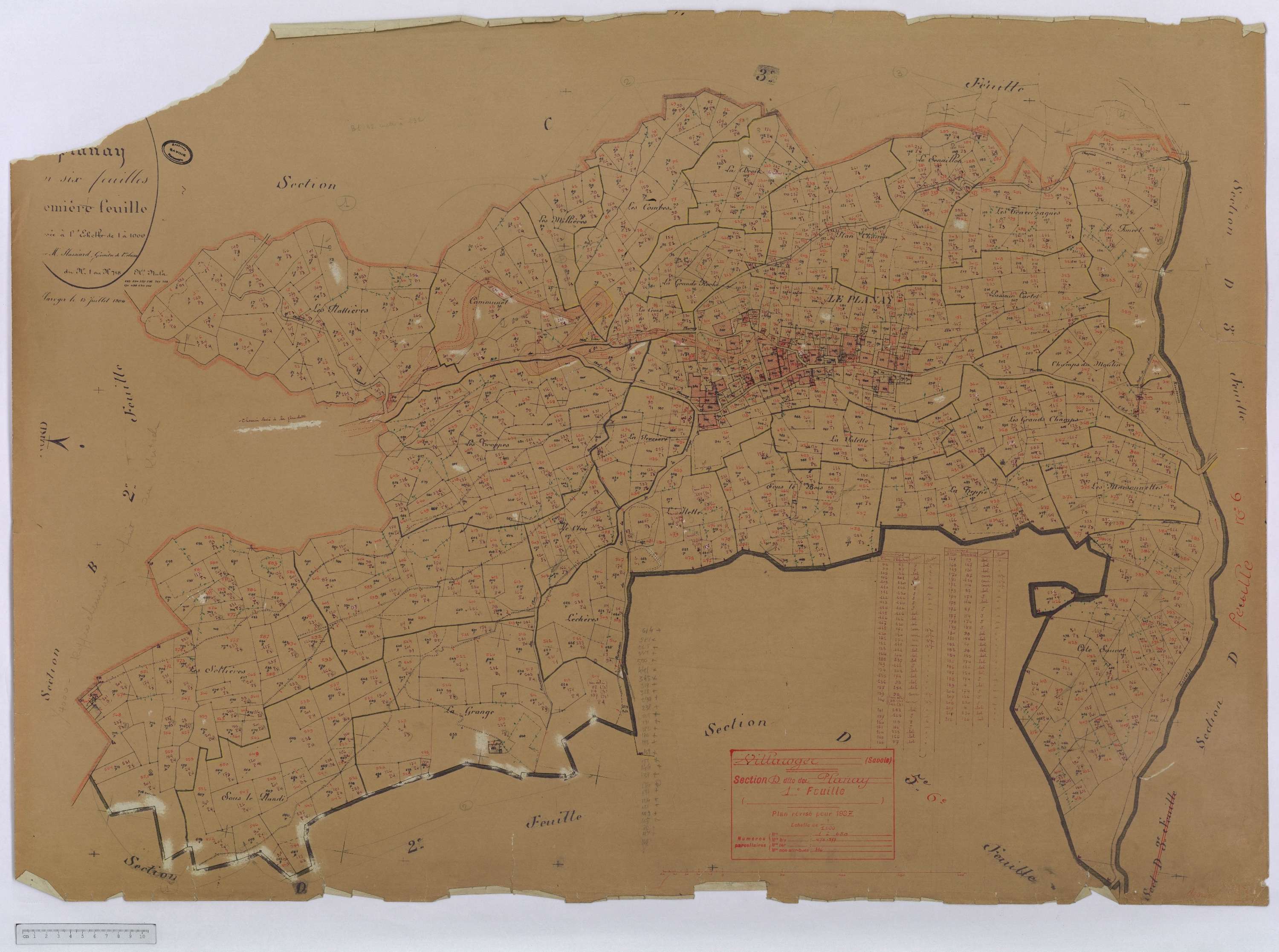 Villaroger - Cadastre rénové (1937).