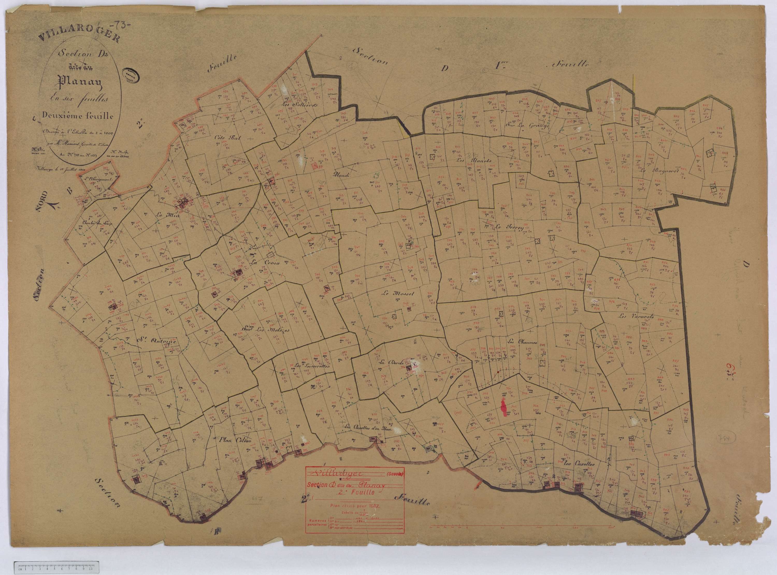 Villaroger - Cadastre rénové (1937).