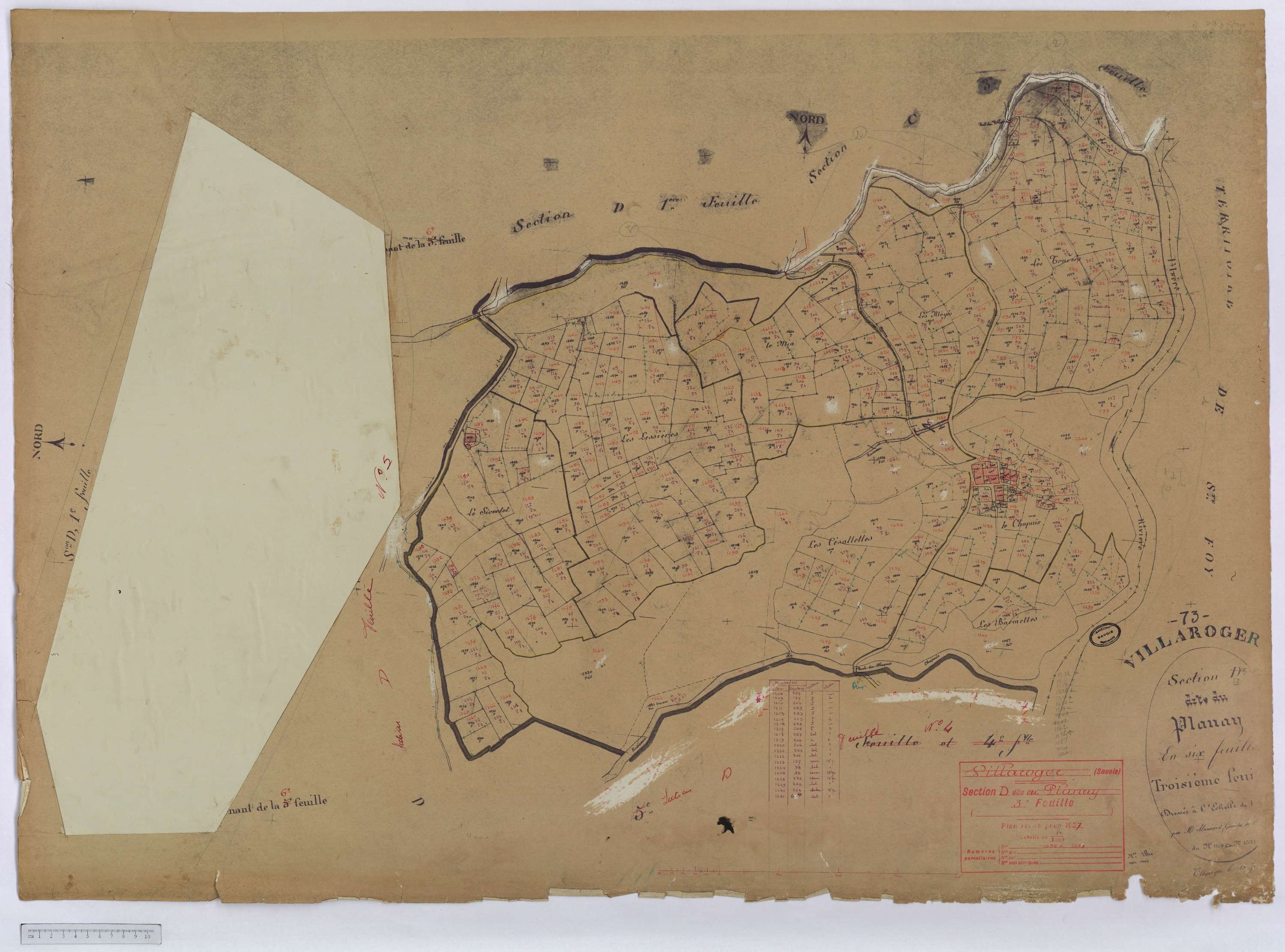 Villaroger - Cadastre rénové (1937).