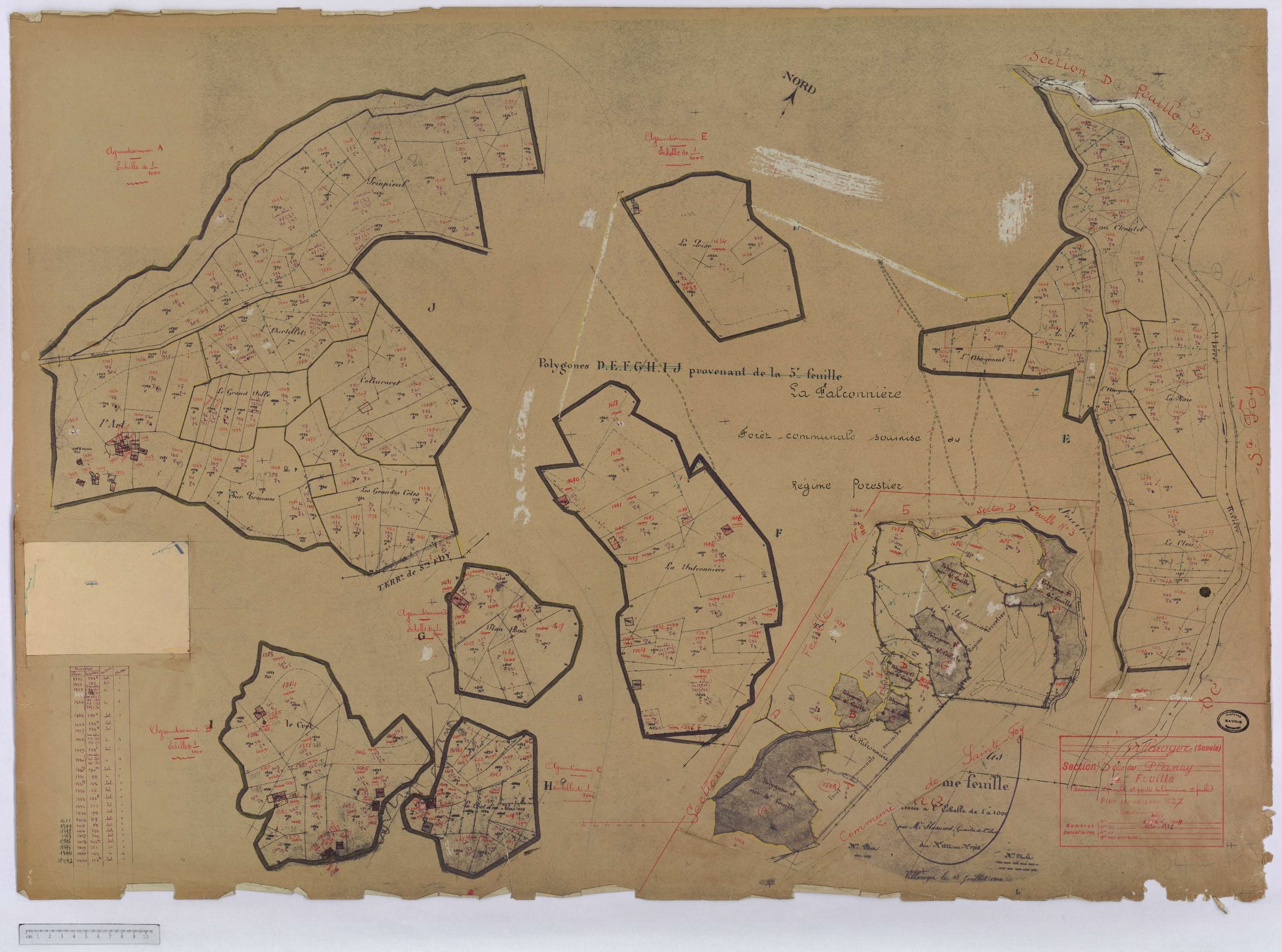 Villaroger - Cadastre rénové (1937).