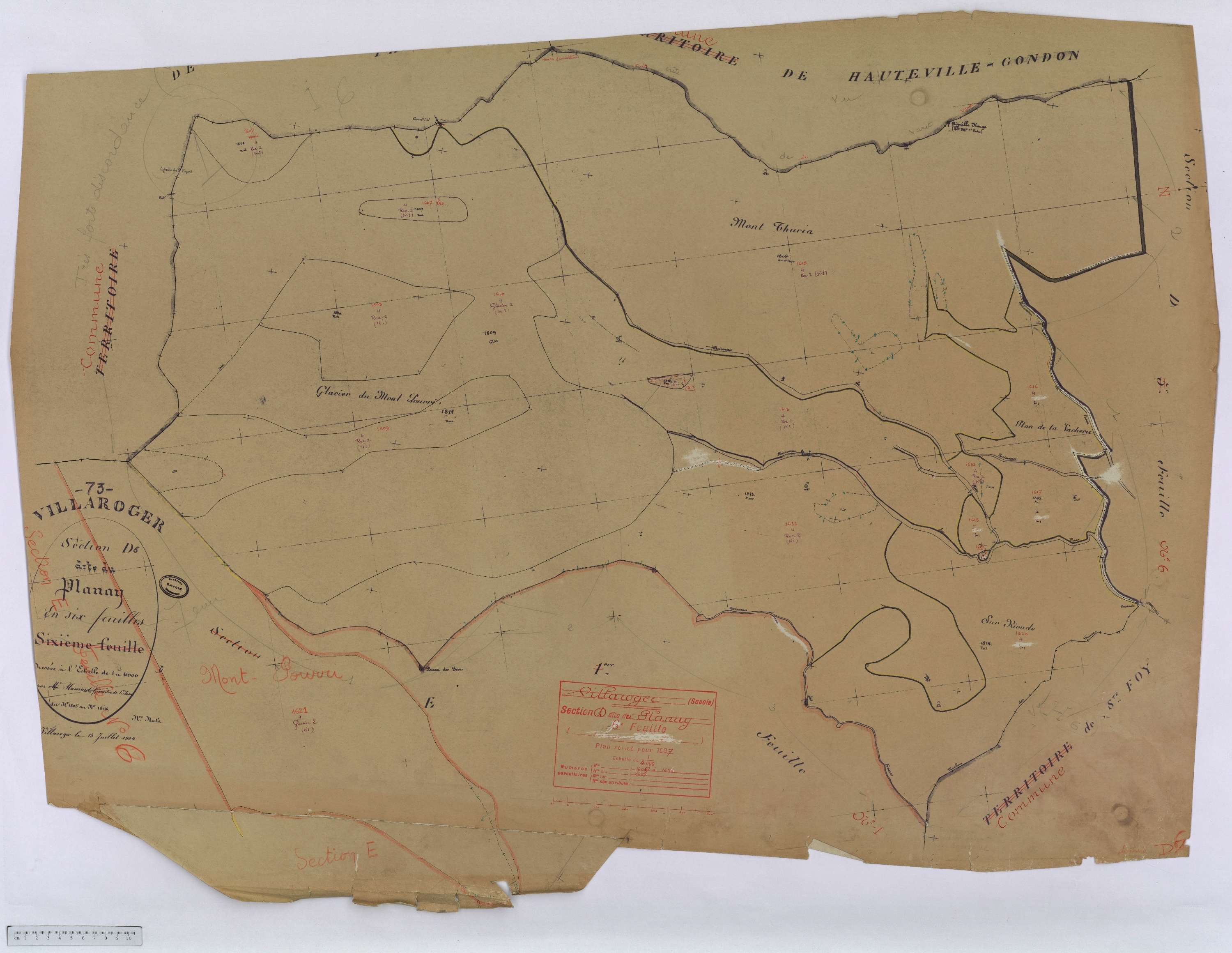 Villaroger - Cadastre rénové (1937).