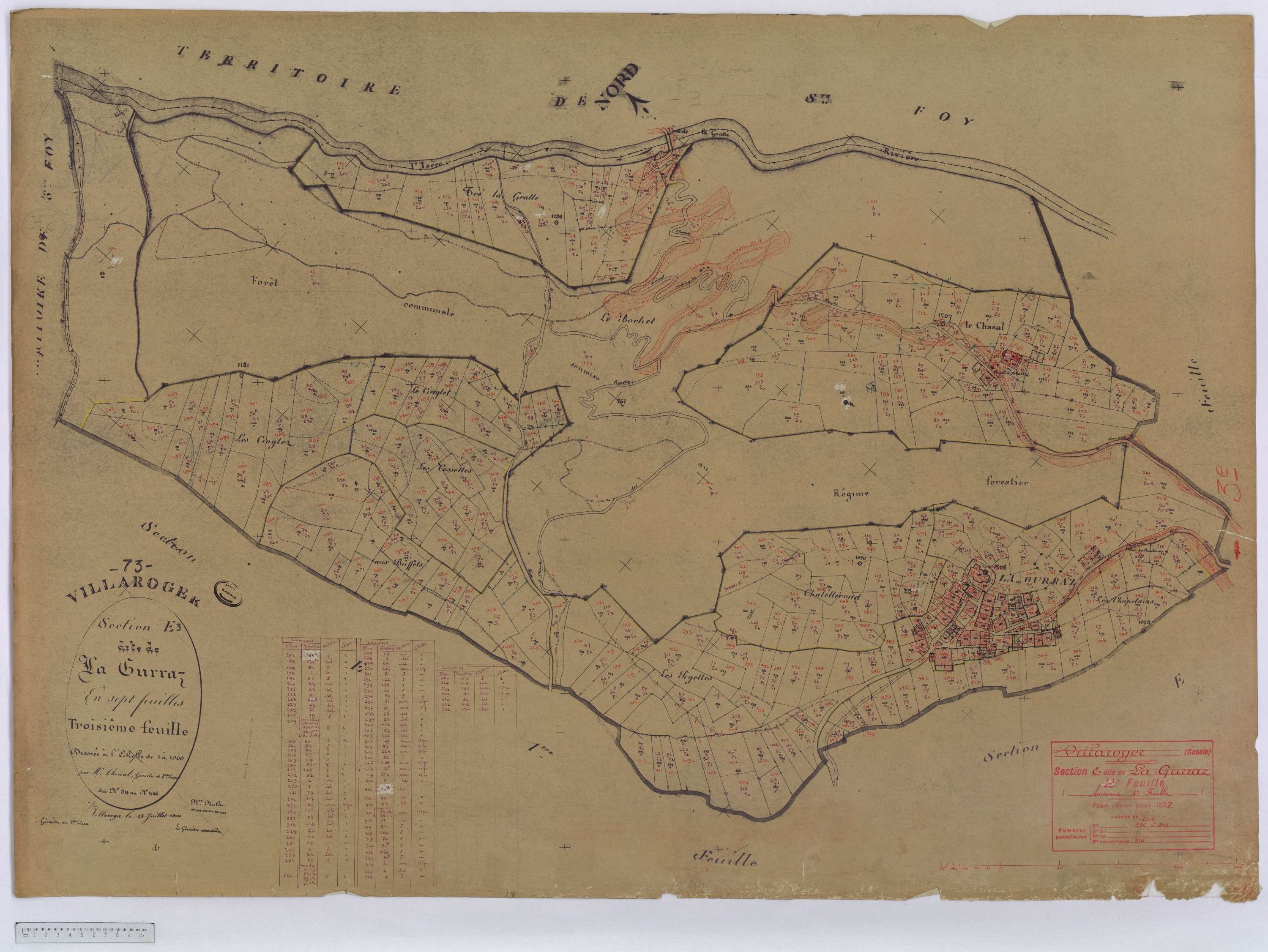 Villaroger - Cadastre rénové (1937).