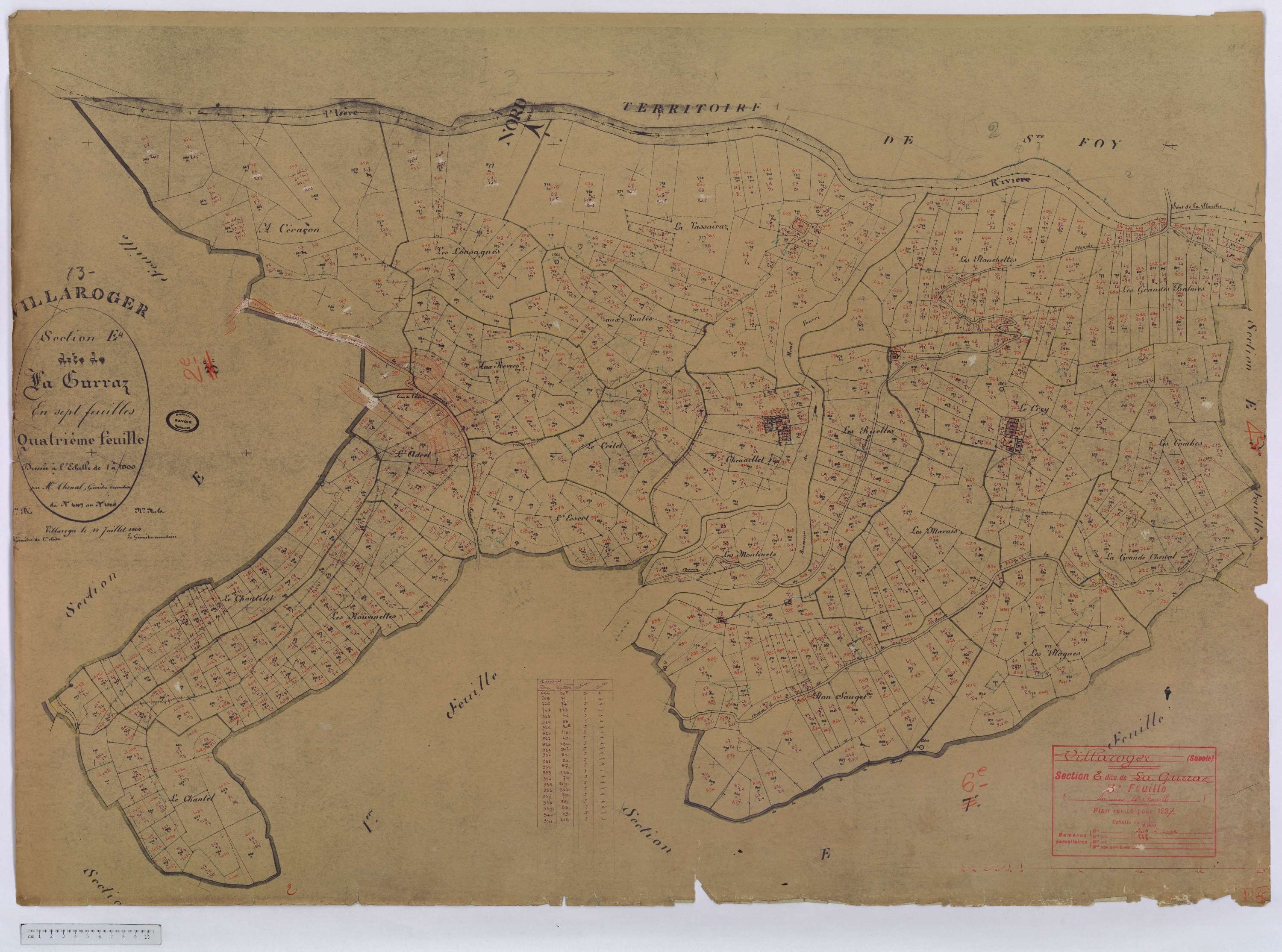 Villaroger - Cadastre rénové (1937).